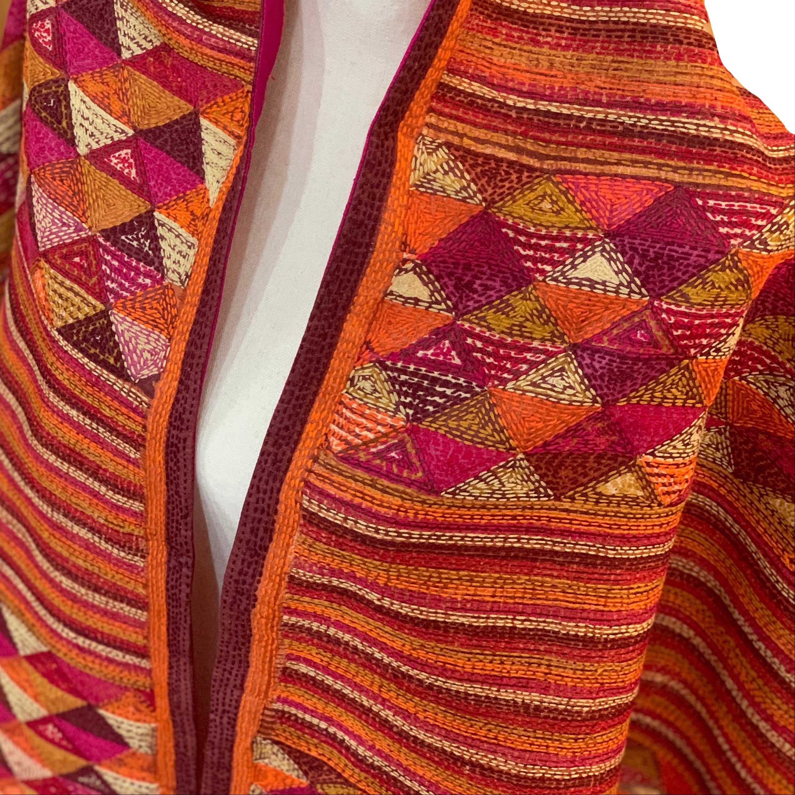 Kantha Stitched Sun Prantik Scarf India