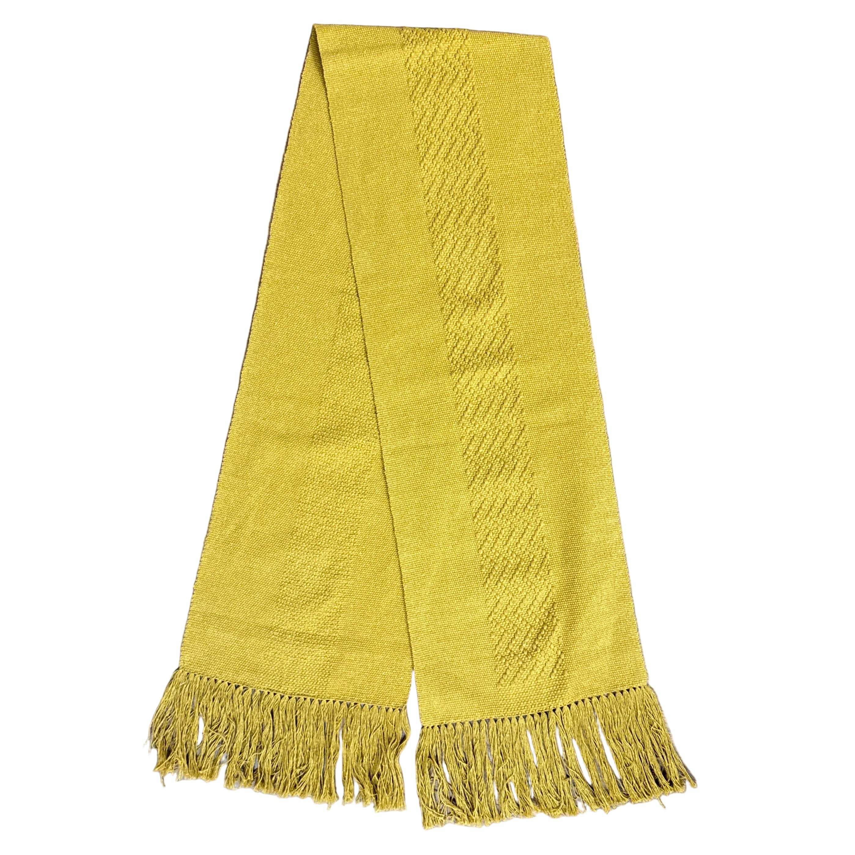 Hand Woven Jalieza Goldenrod Table Runner Mexico