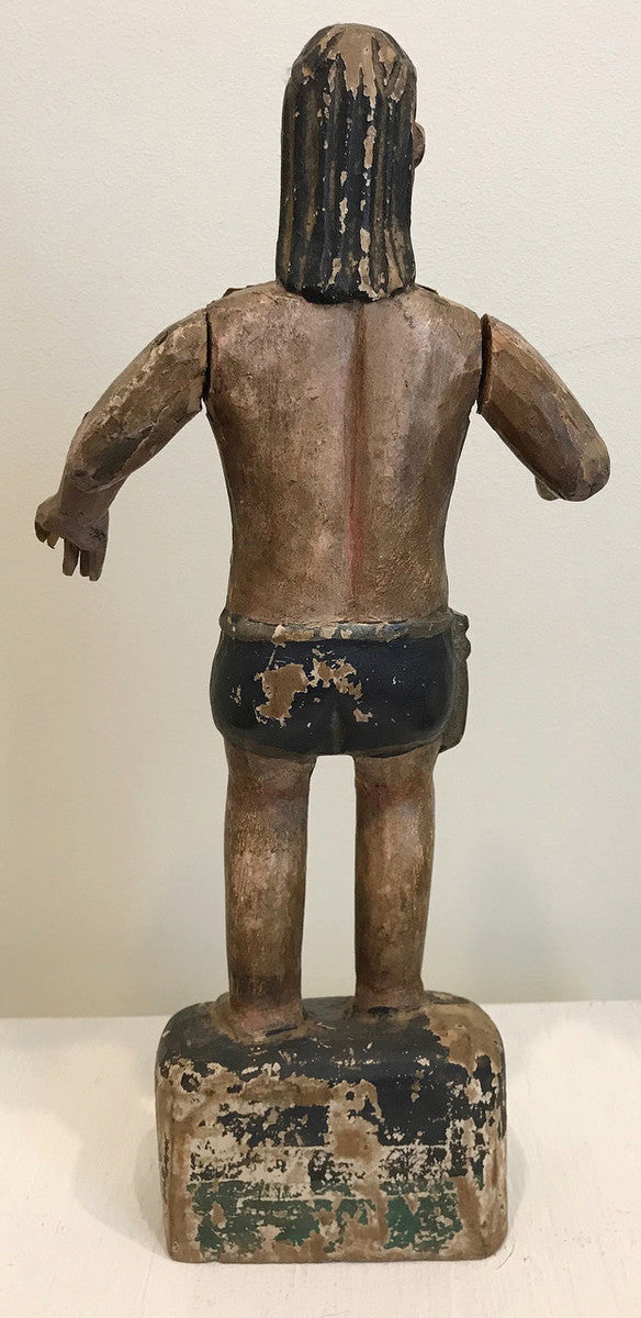 Hand Carved Wooden Figure 3 Guatemala (6" x 13.5")