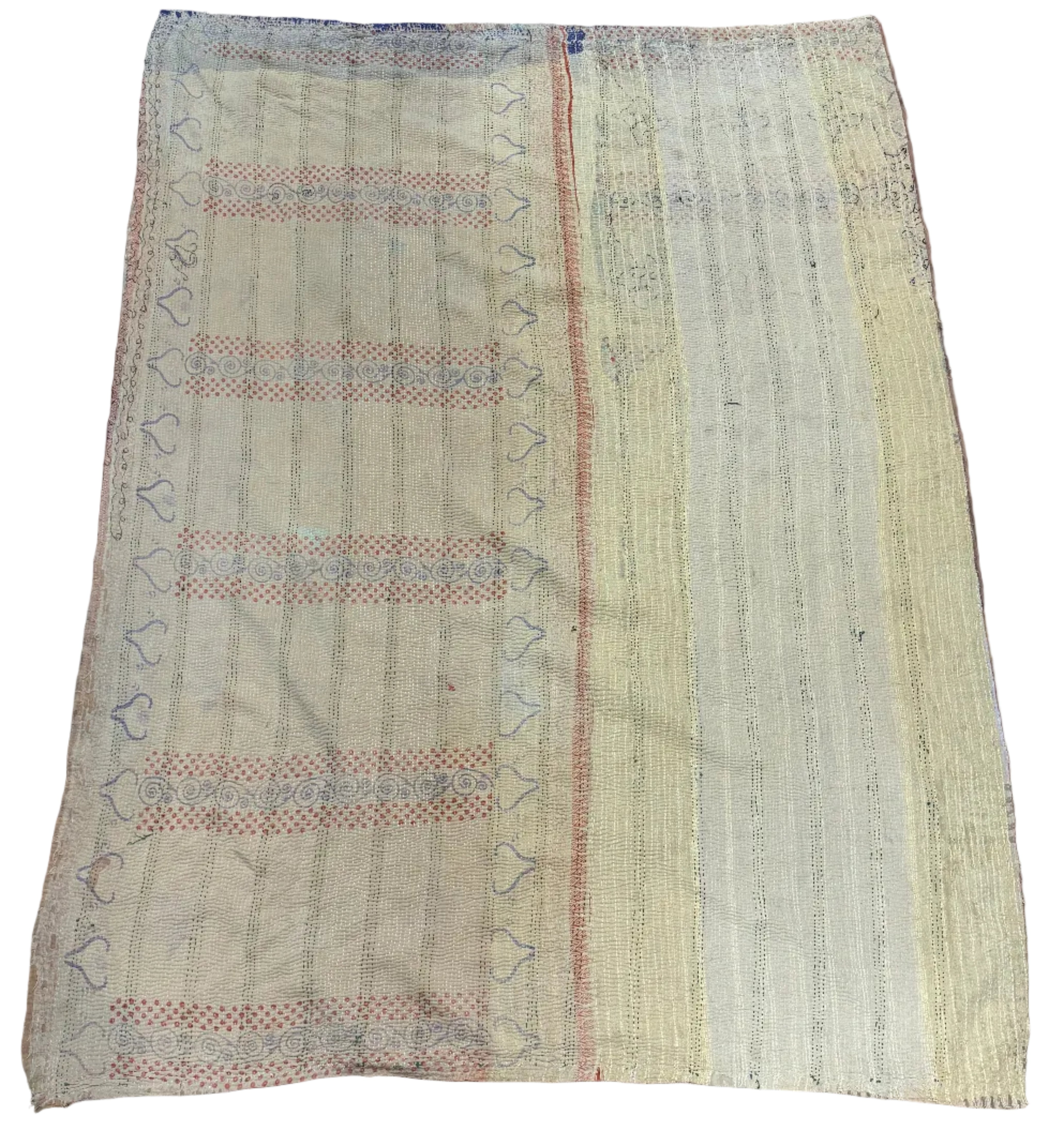 Handmade Brown Kantha Patchwork Quilt India