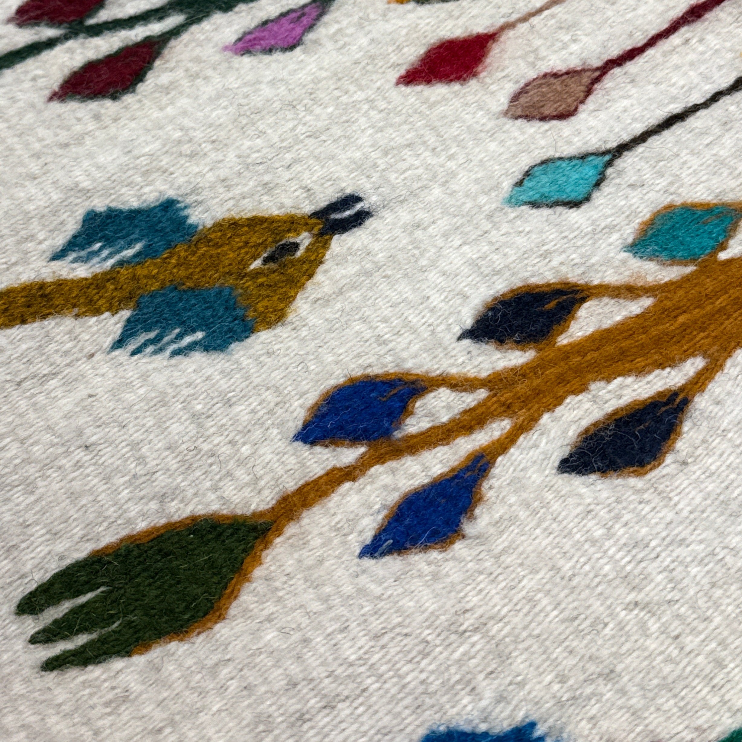 Handwoven Wool Songbirds Hanging Mexico