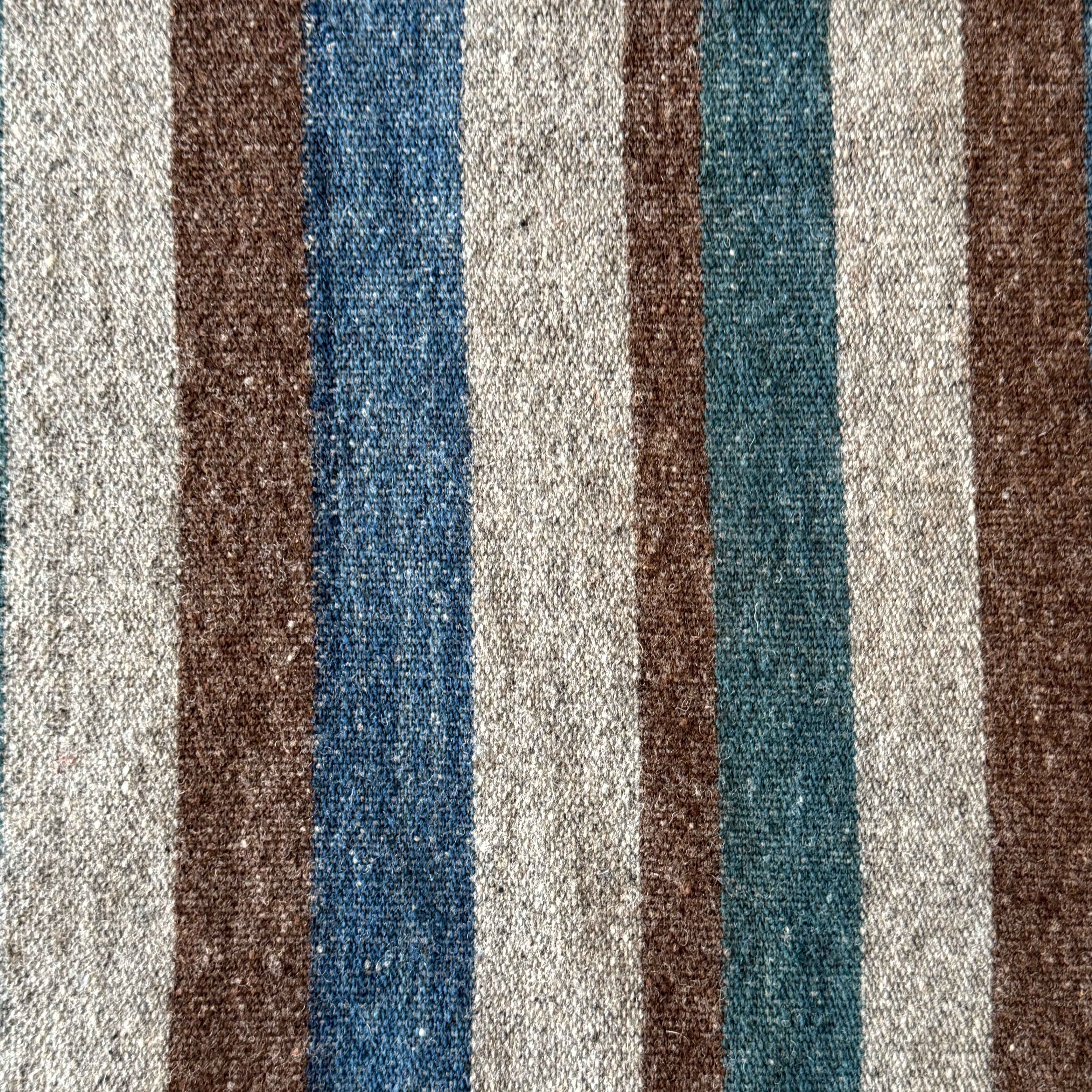 Handwoven Natural Dye Blues Wool Rebozo Mexico