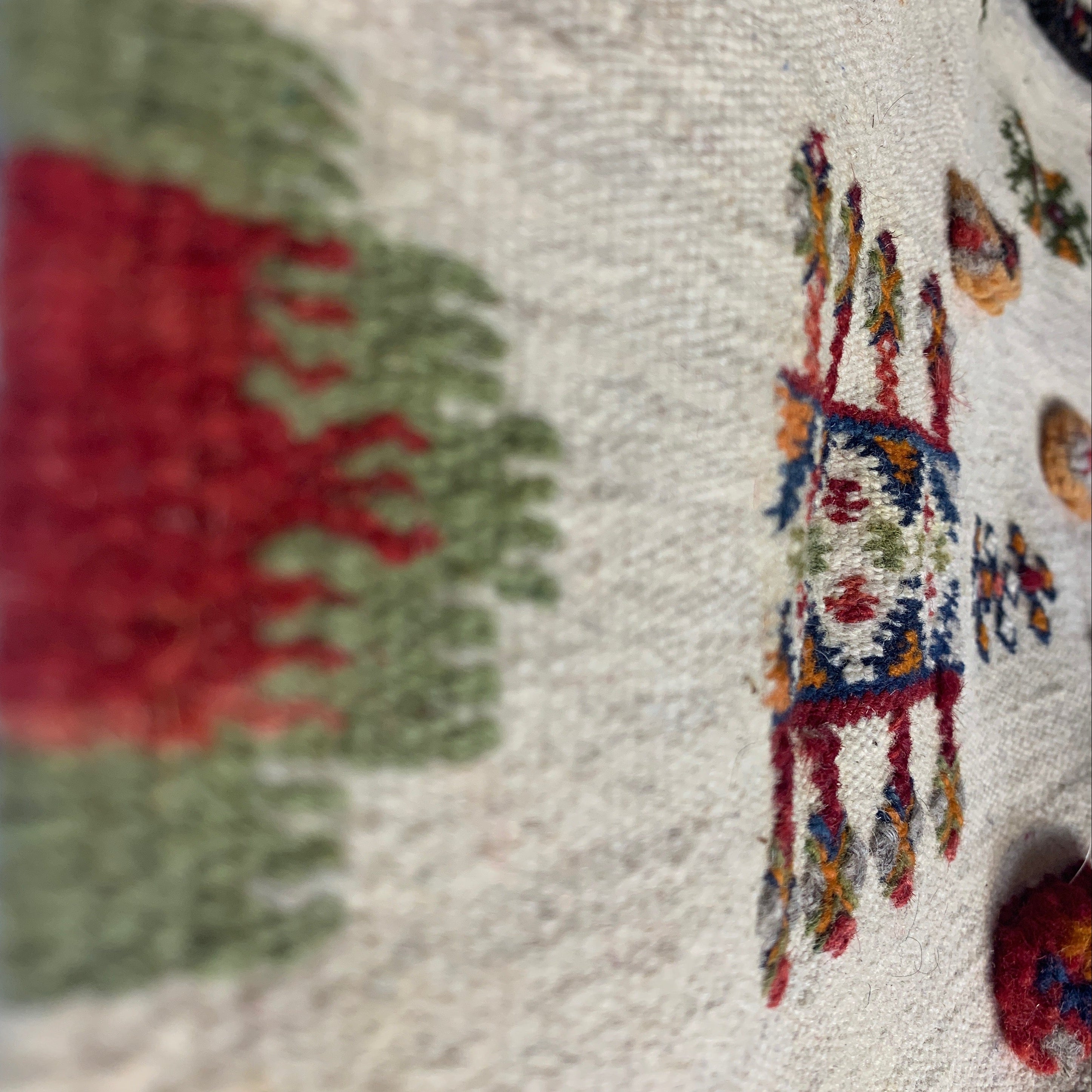 Handwoven Akhnif Knotted Cream Wool Rug (3x5.5)