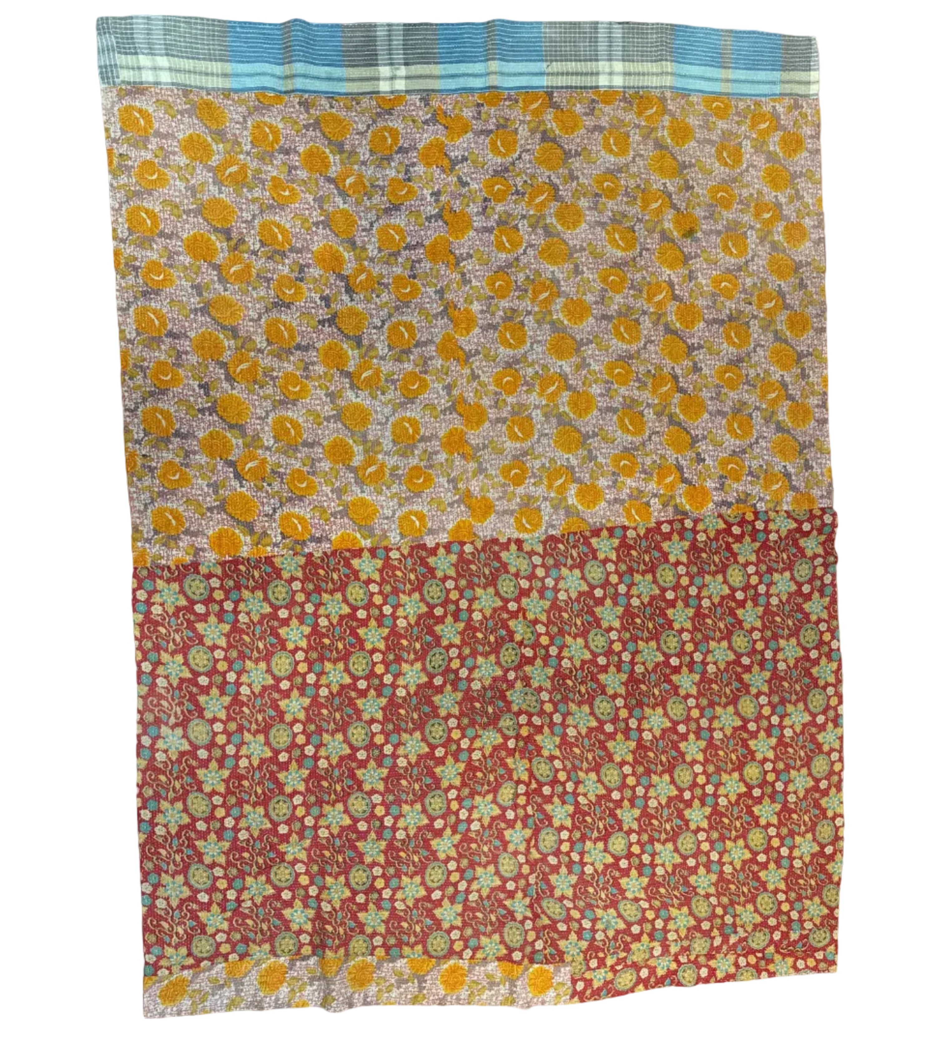 Handmade Kantha Patchwork Quilt India - 27
