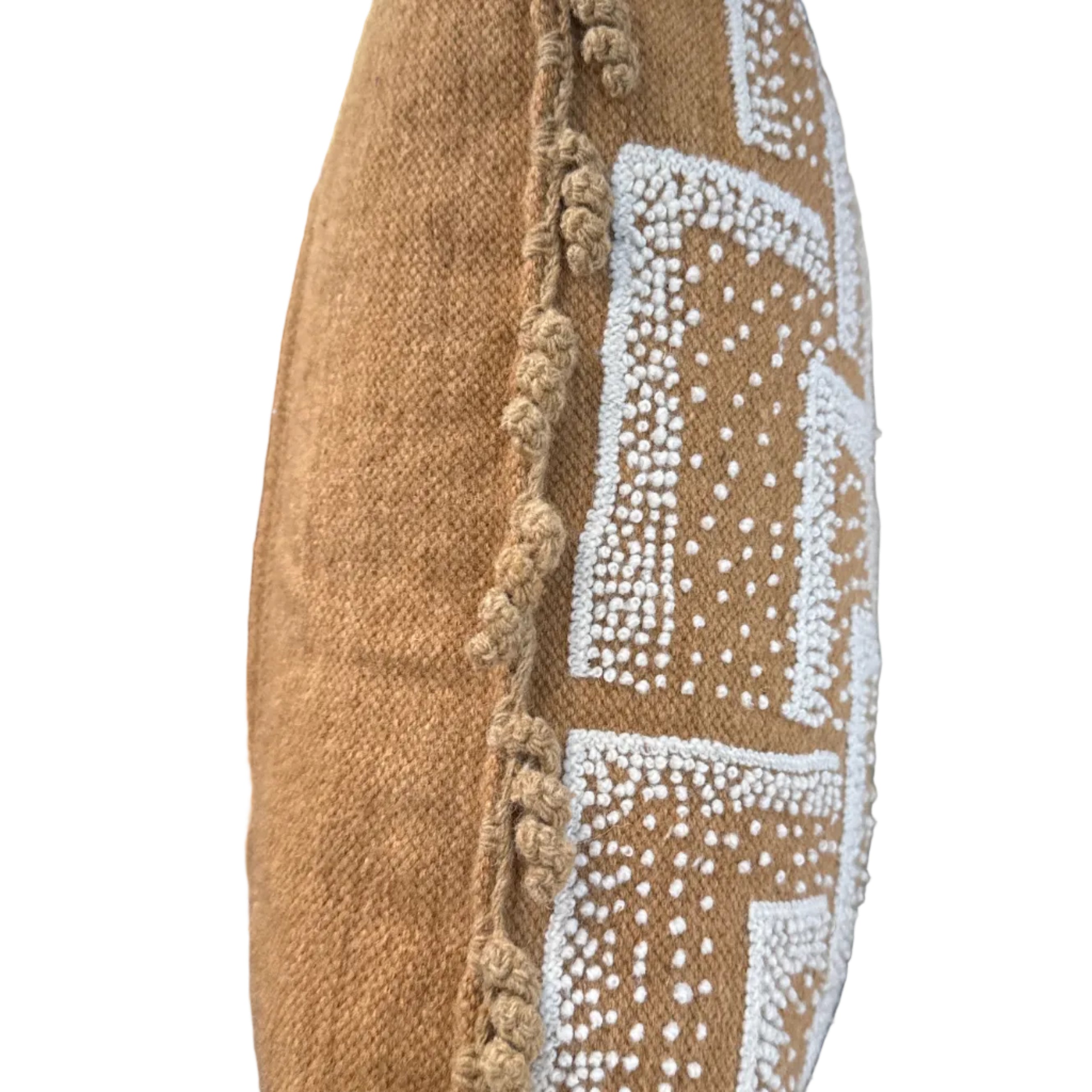 Embroidered Corners Wool Pillow Peru (18x18)
