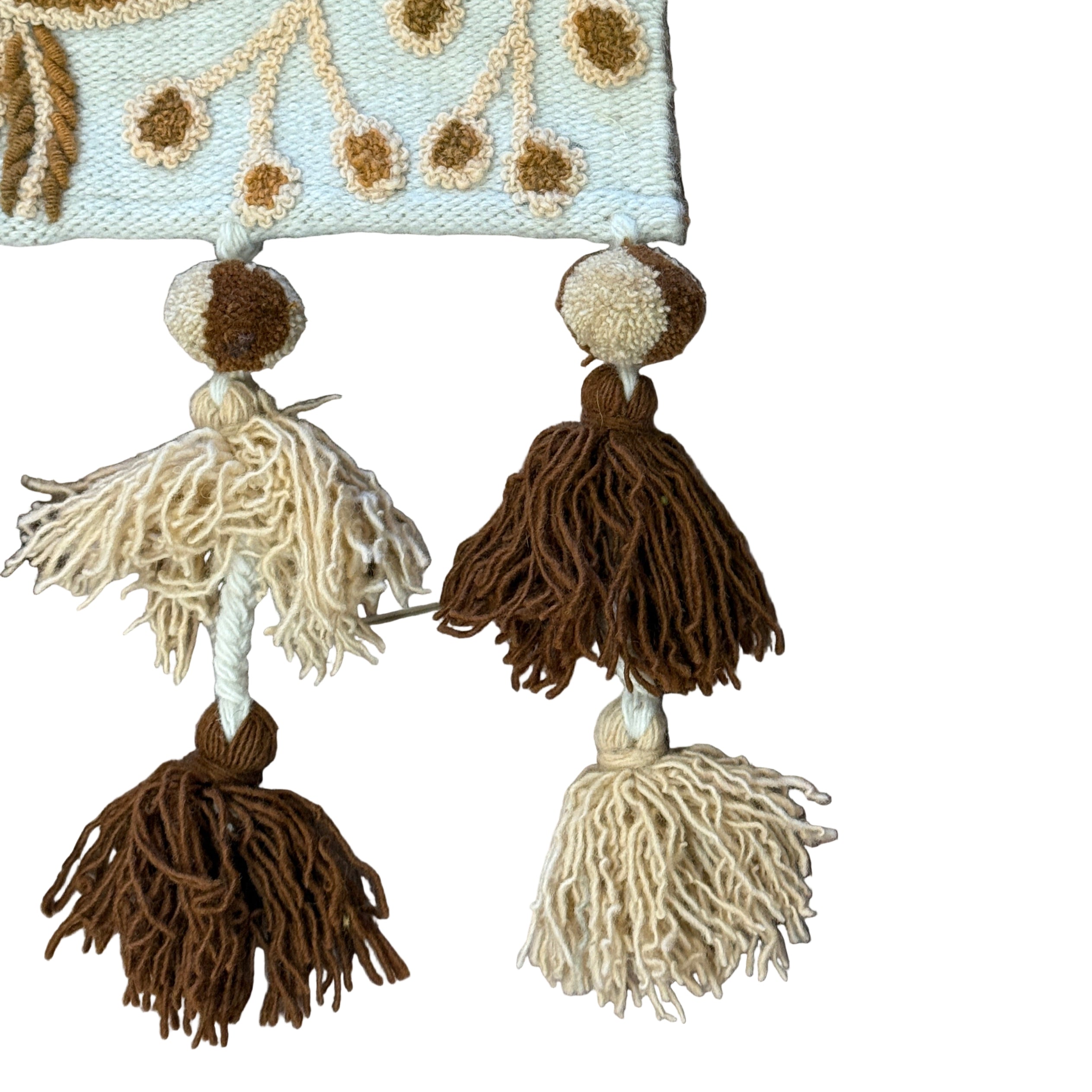 Embroidered Fall Wool Table Runner Peru