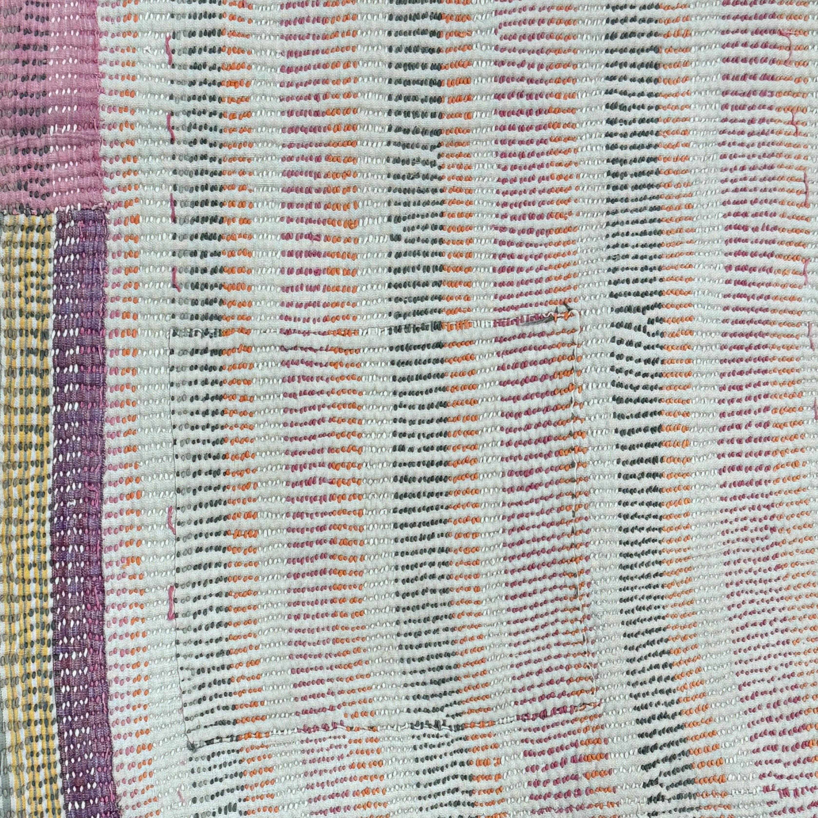 Handmade Pink Kantha Collectors Vintage Quilt India