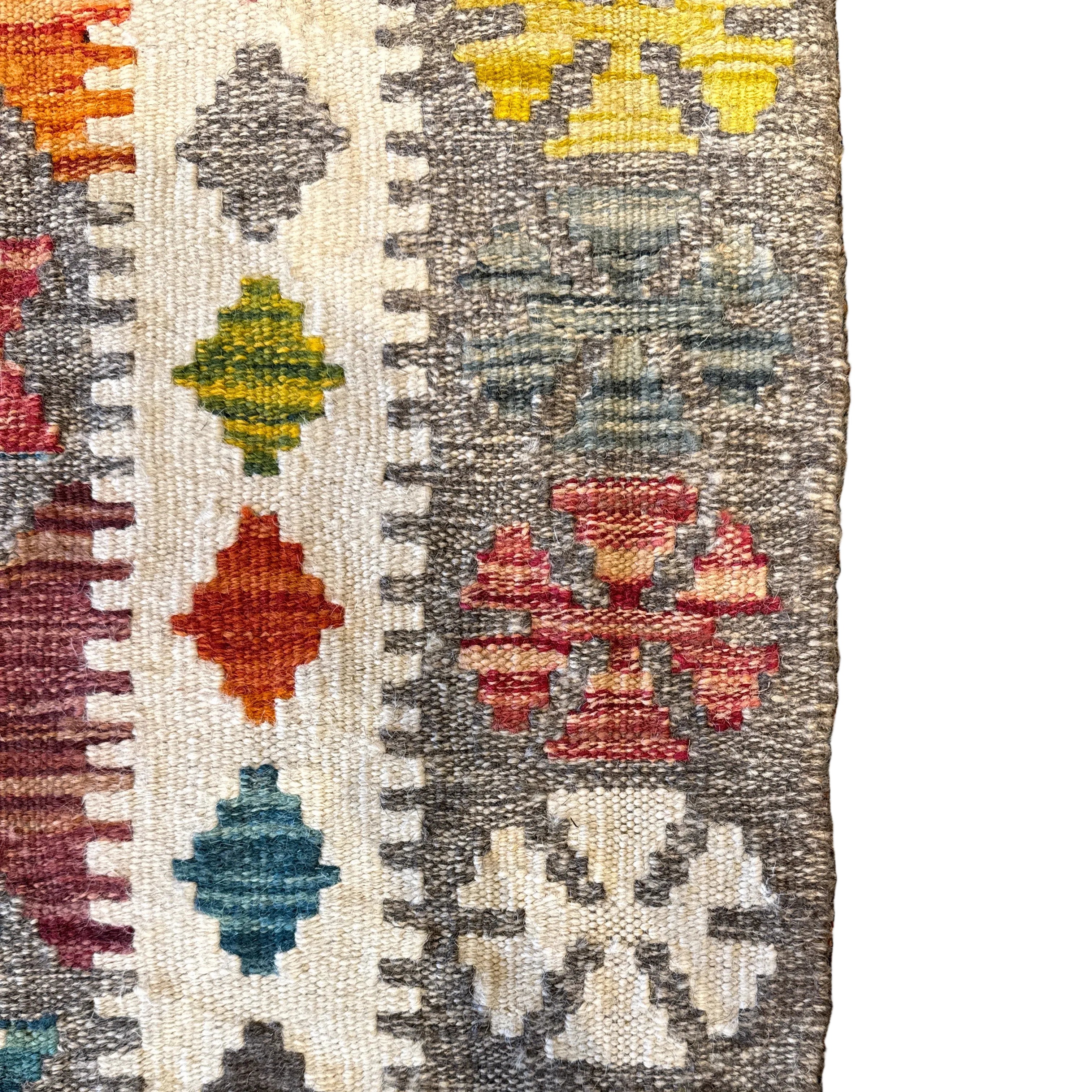 Handwoven Wool Kilim Small Rug Afghanistan (3x5) - 002