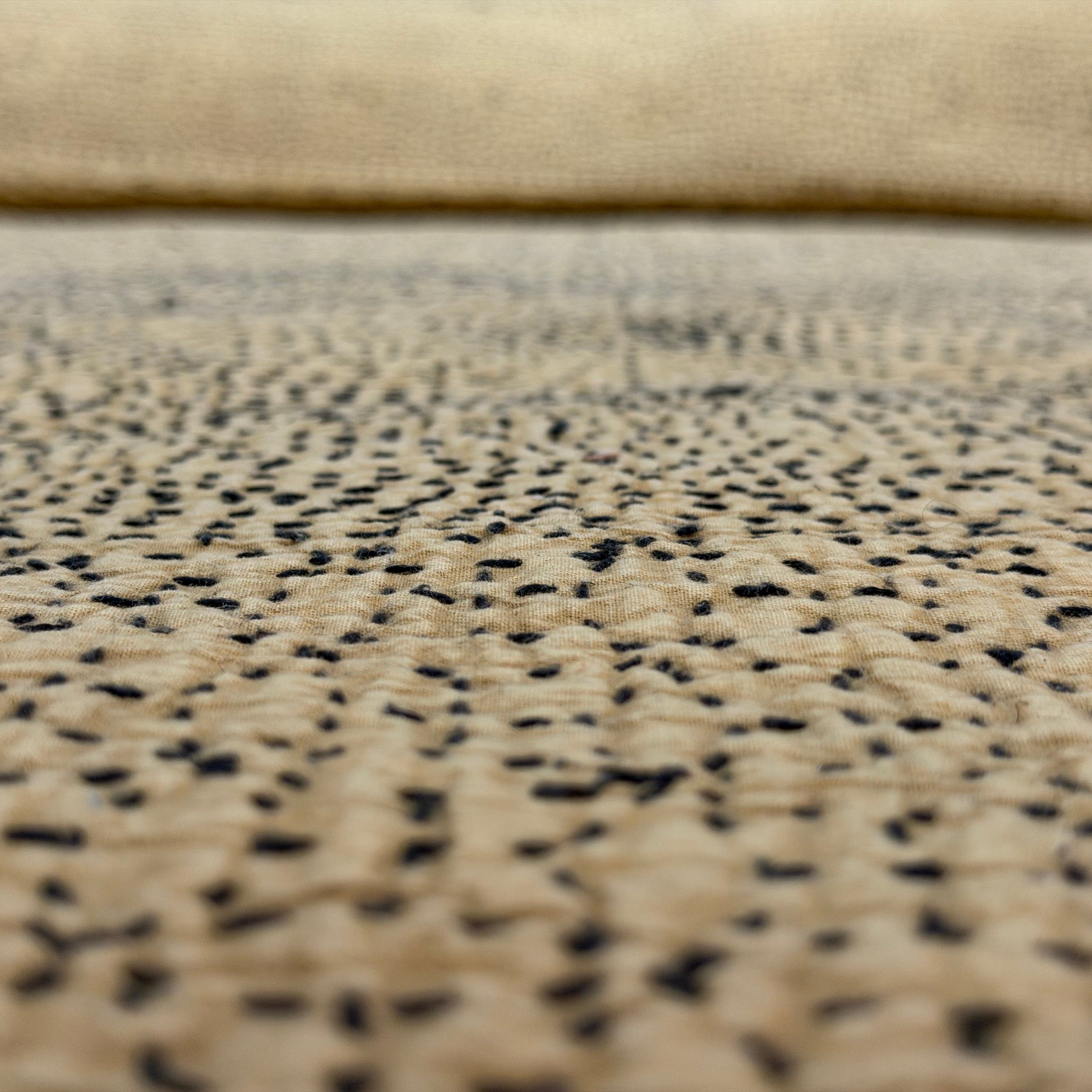 Hand Stitched Warm Sand Cotton Queen Quilt India