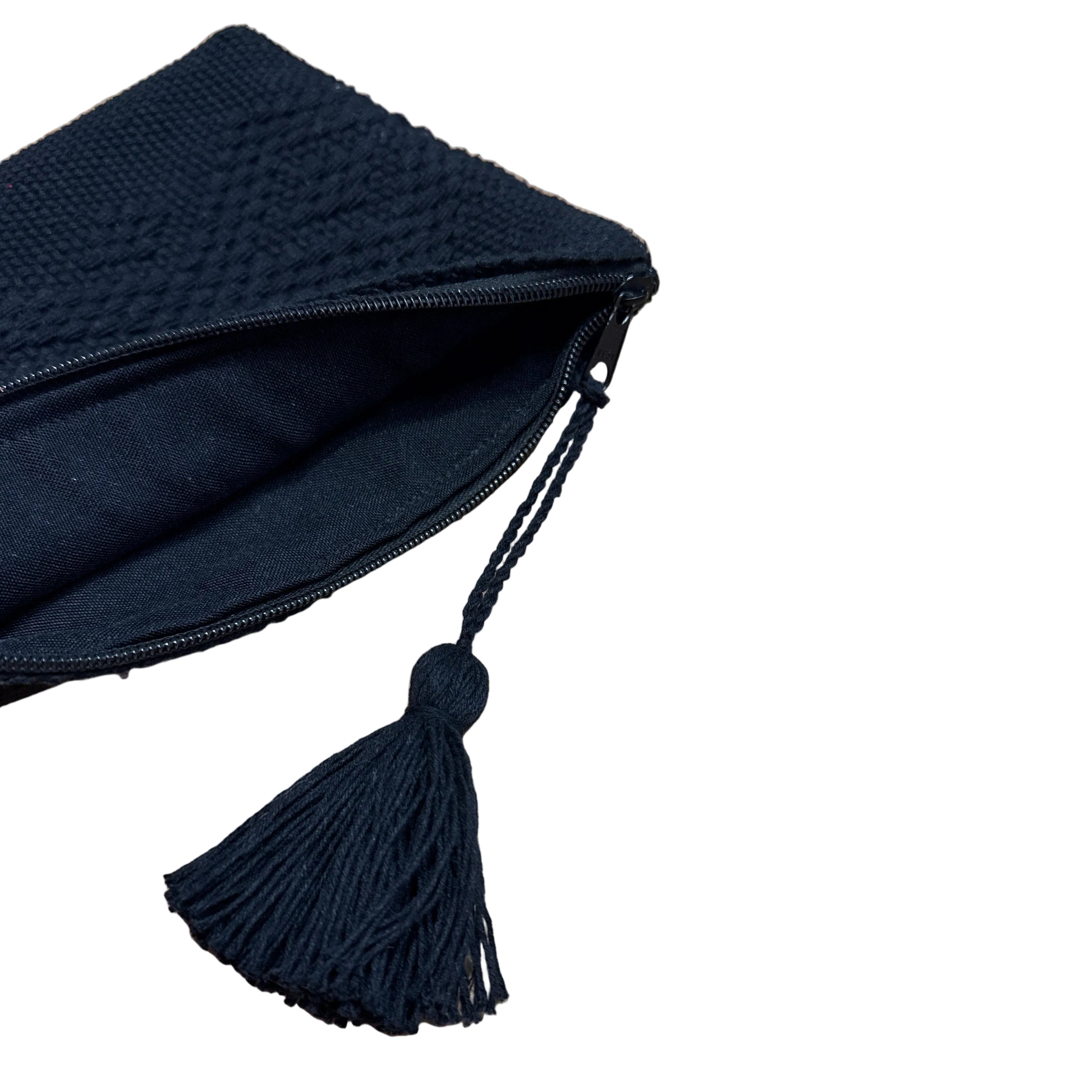 Handwoven Black Cosmetic Bag Mexico