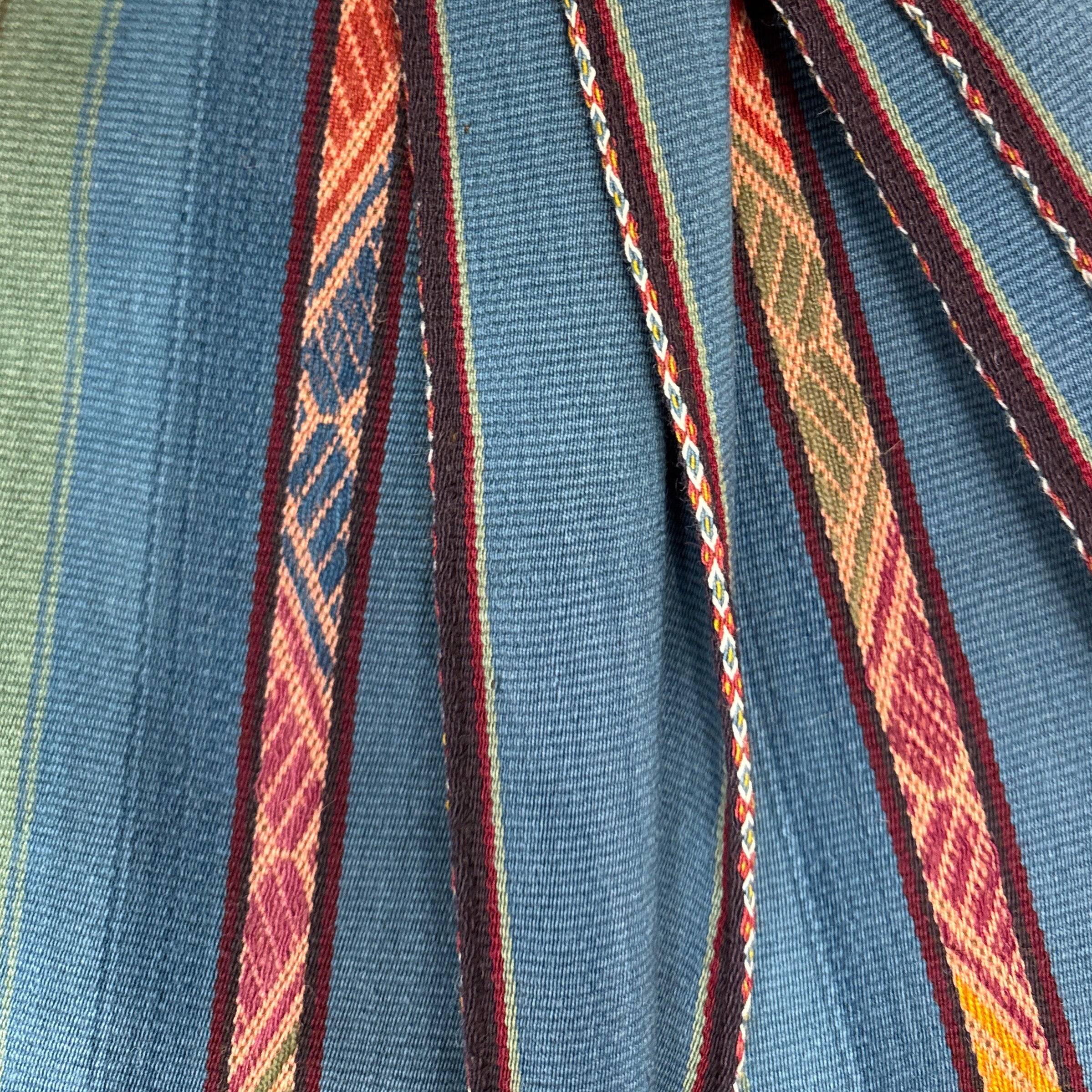 Handwoven Azul Merino and Alpaca Throw Peru