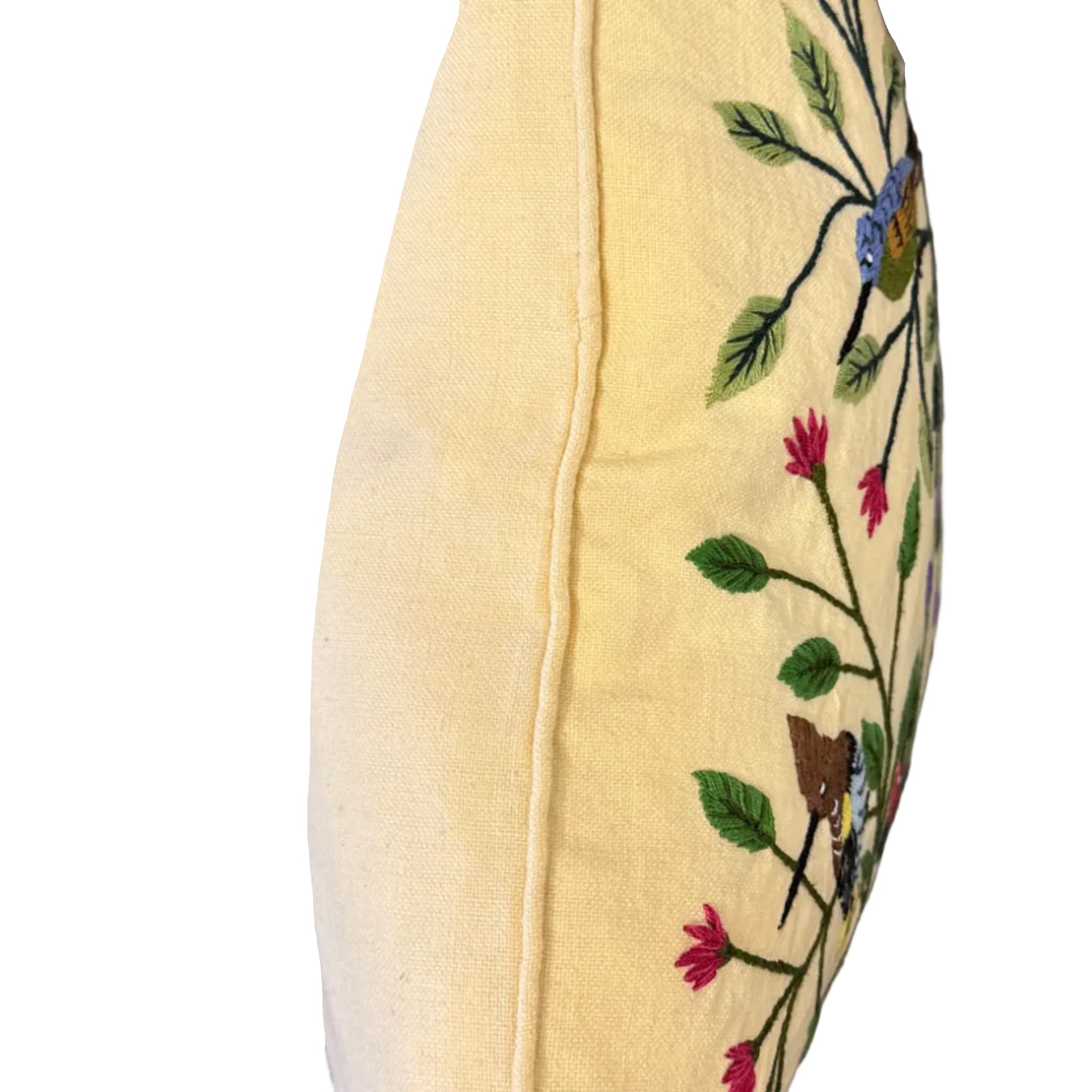 Handwoven and Hand Embroidered Hummingbird Pillow Guatemala