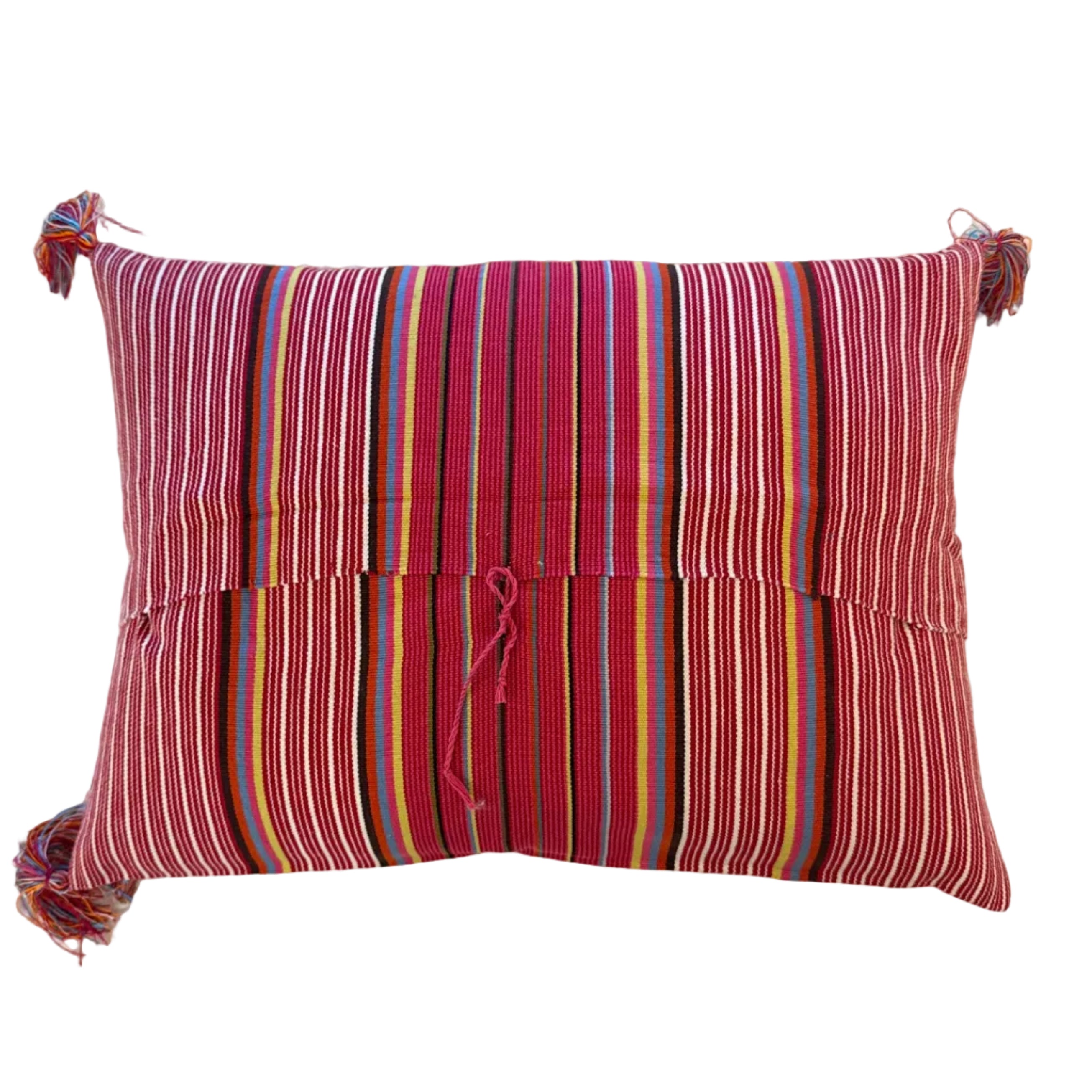 Handwoven Cotton Lumbar Pillow Mexico (14x20)