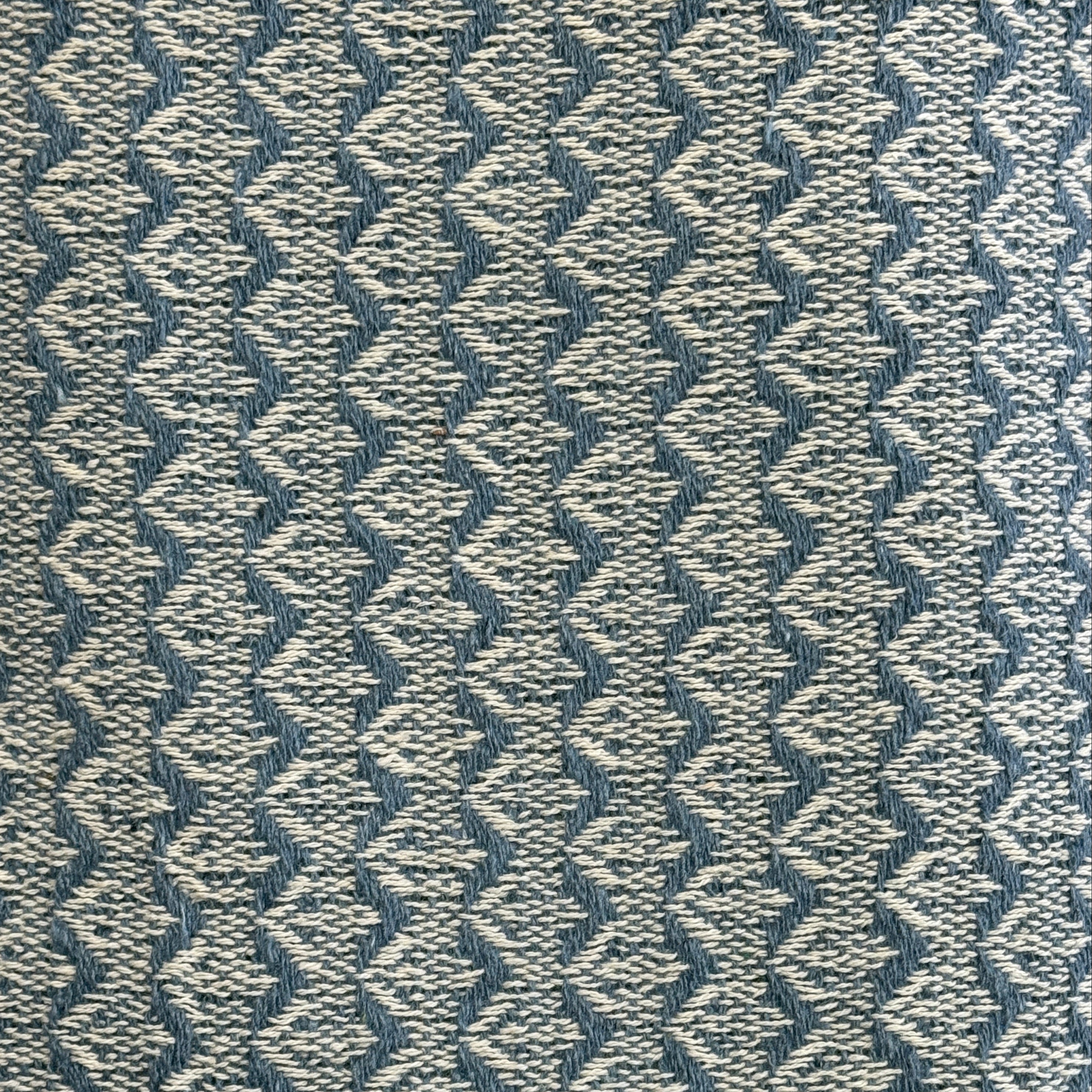 Handwoven Recycled Cotton Blue Throw India