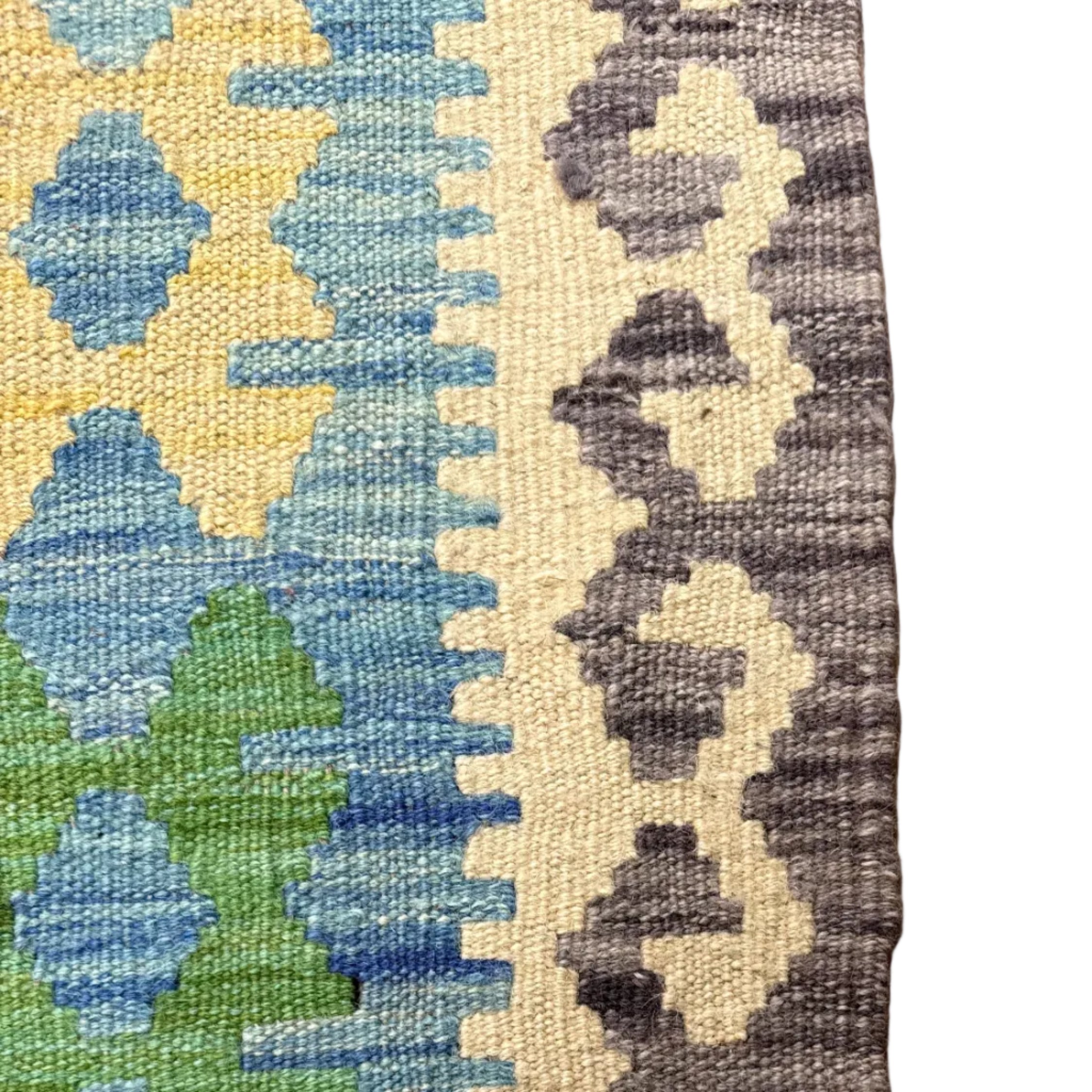 Handwoven Wool Kilim Rug Afghanistan (5'x7') - 017