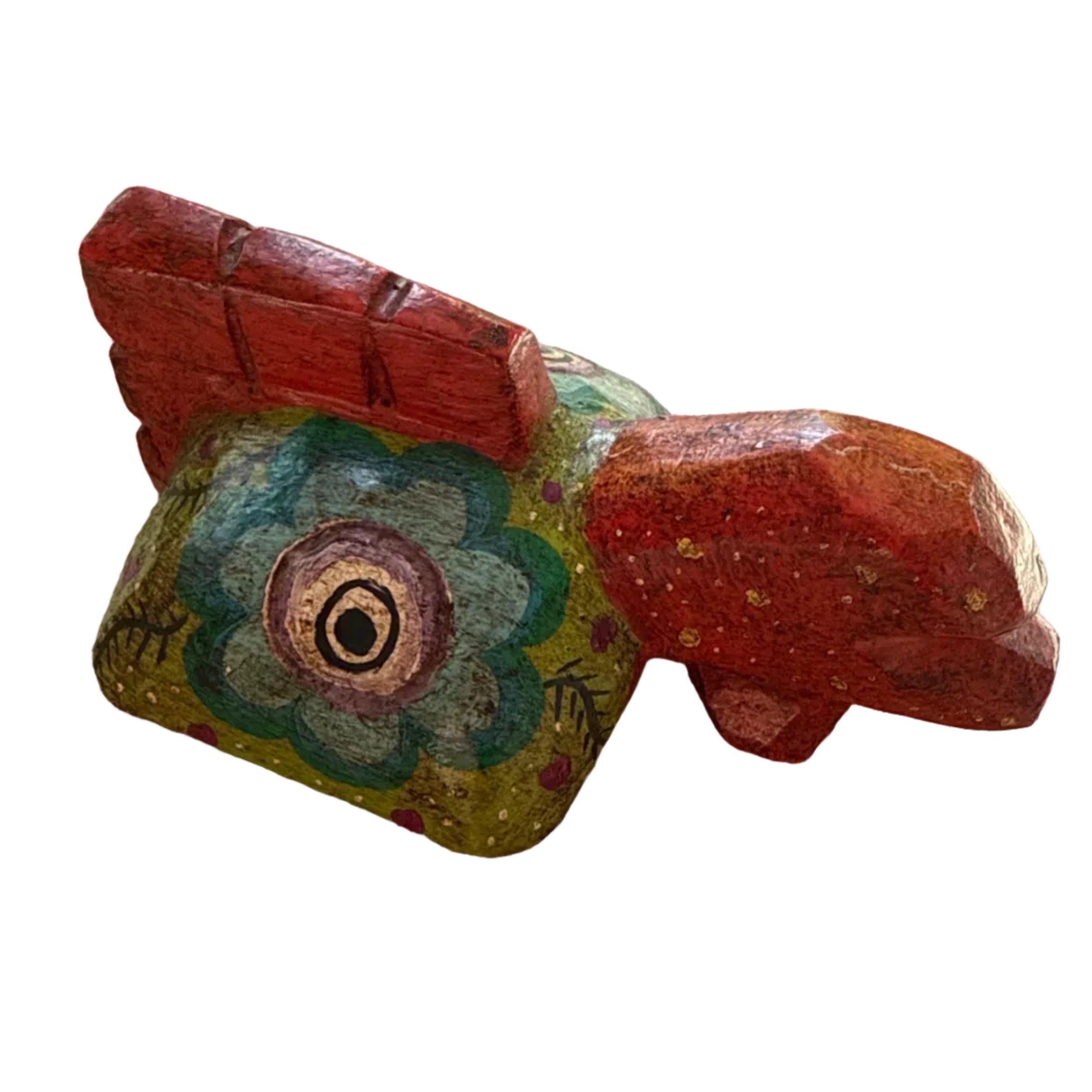 Wooden Rooster Mask Small Guatemala
