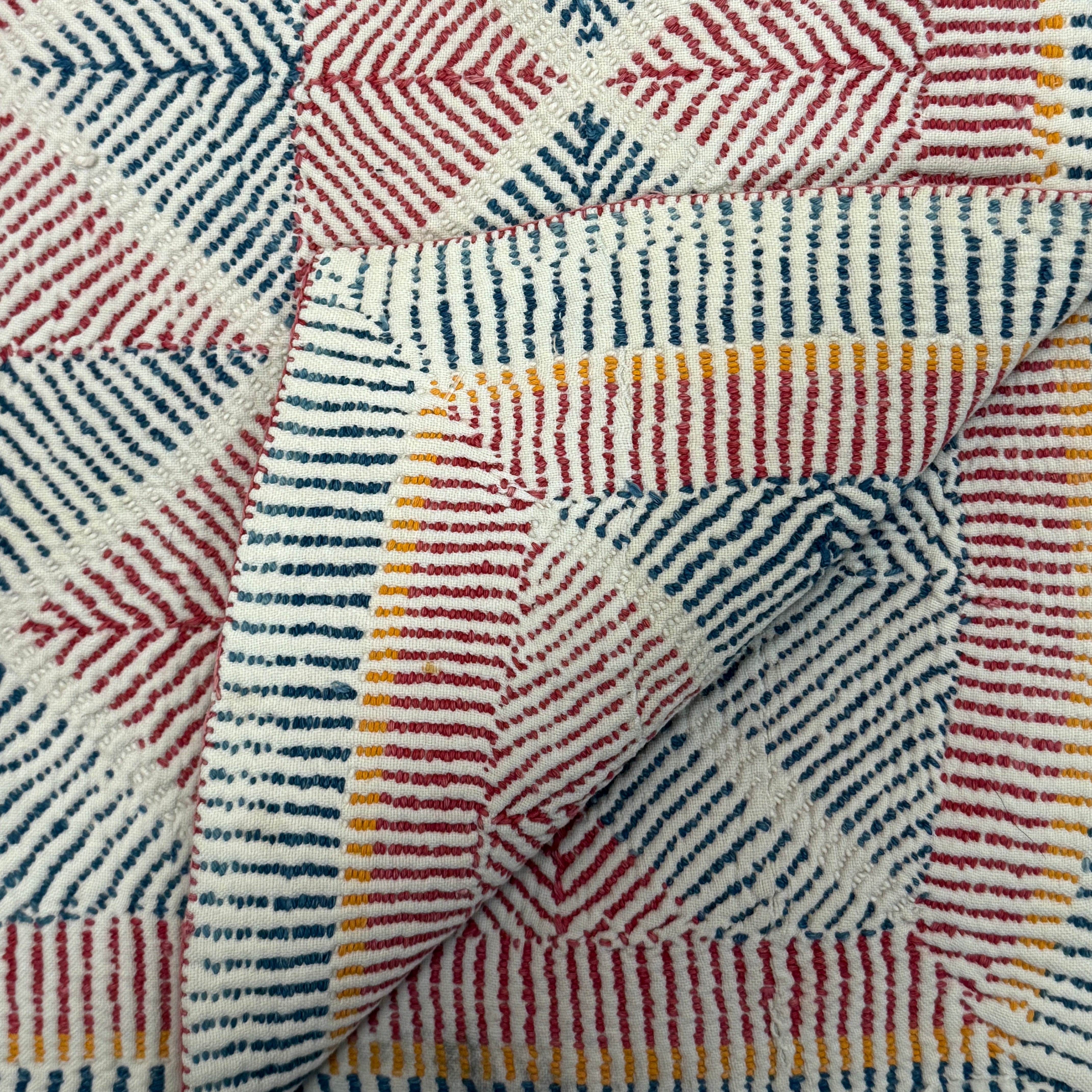 Handmade Diamond Kantha Collectors Vintage Quilt India