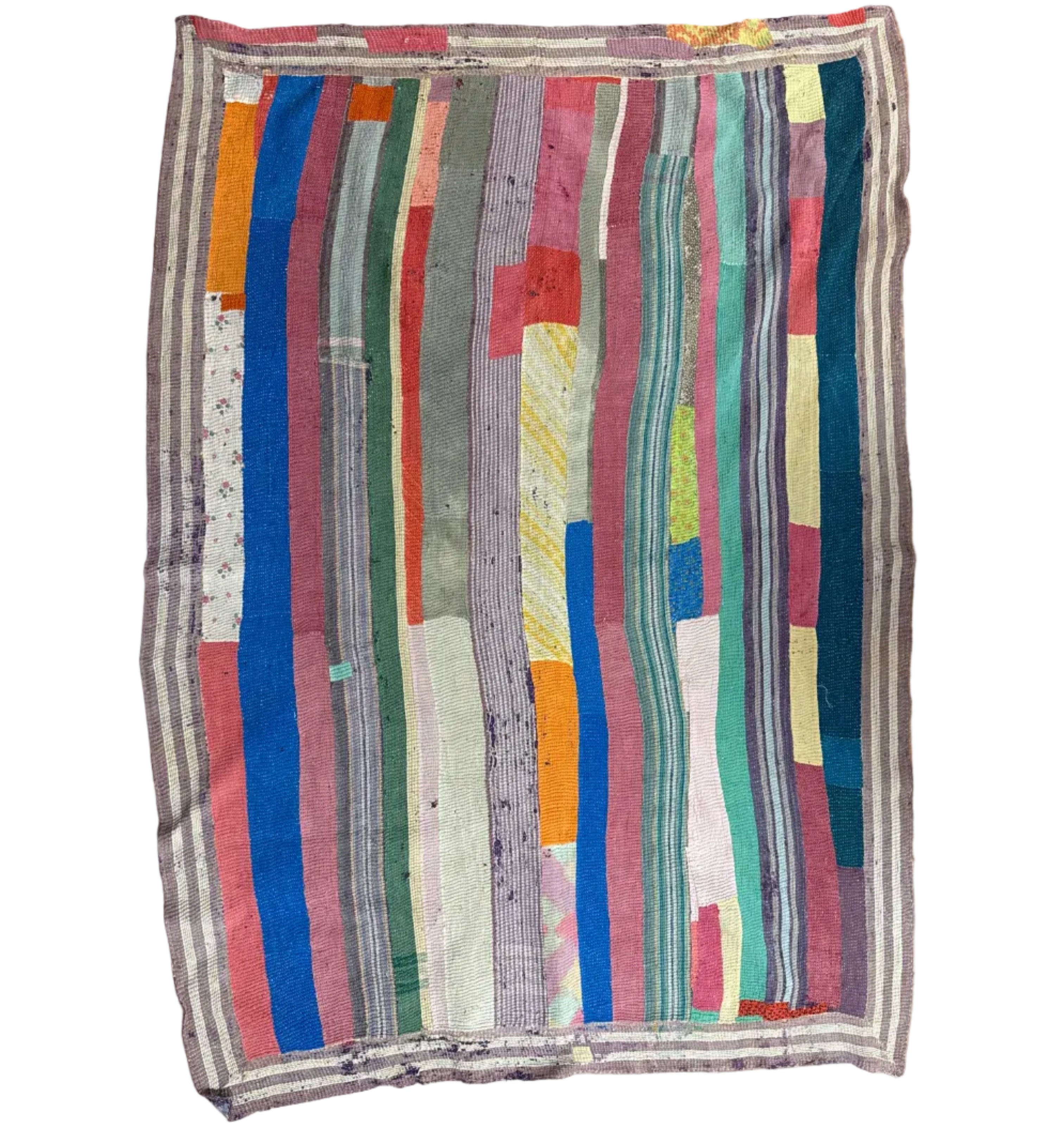 Handmade Kantha Patchwork Quilt India - 30