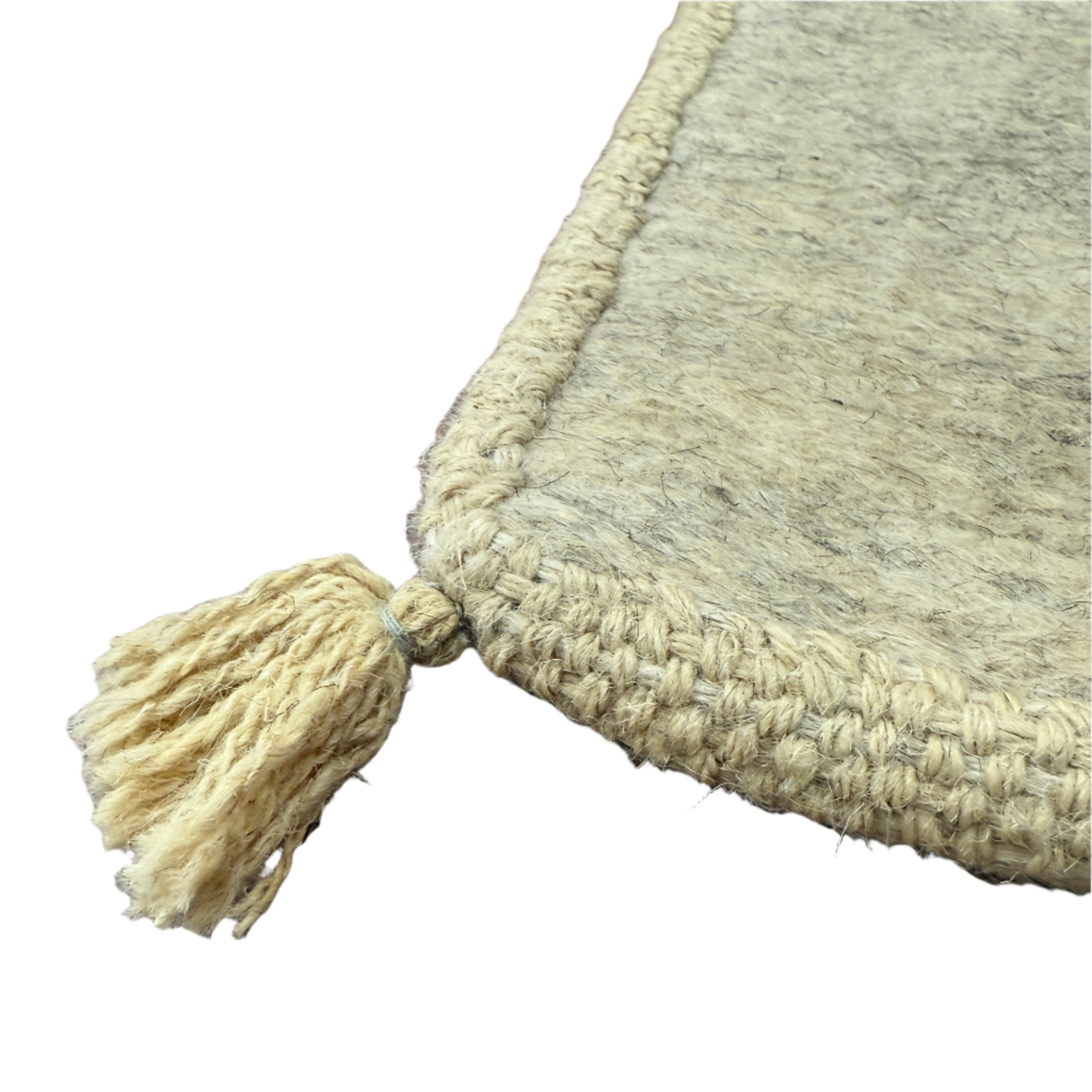 Handmade Wool Felt Pony Black Rug Afghanistan (30x48)