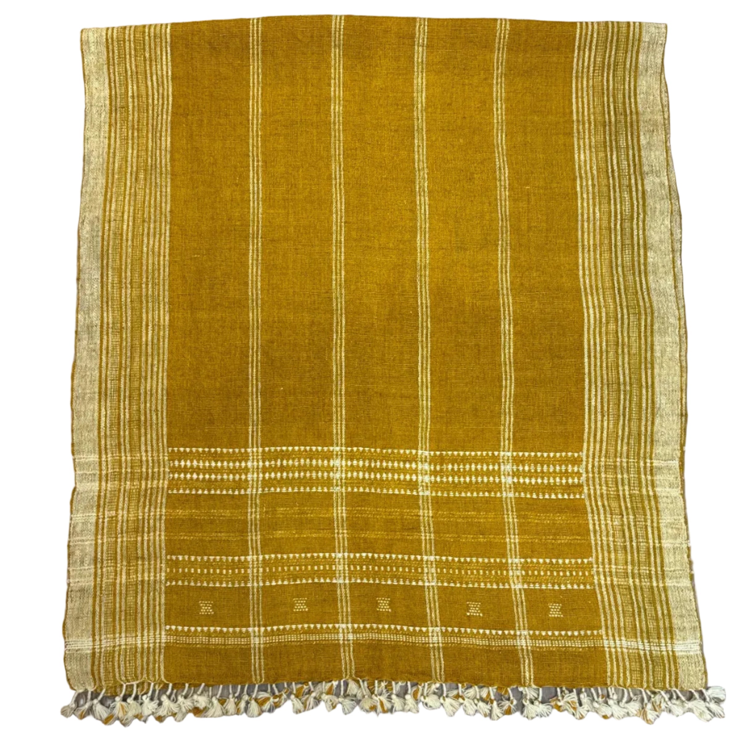 Handwoven Wool Turmeric Dupatta Curtain/Throw India