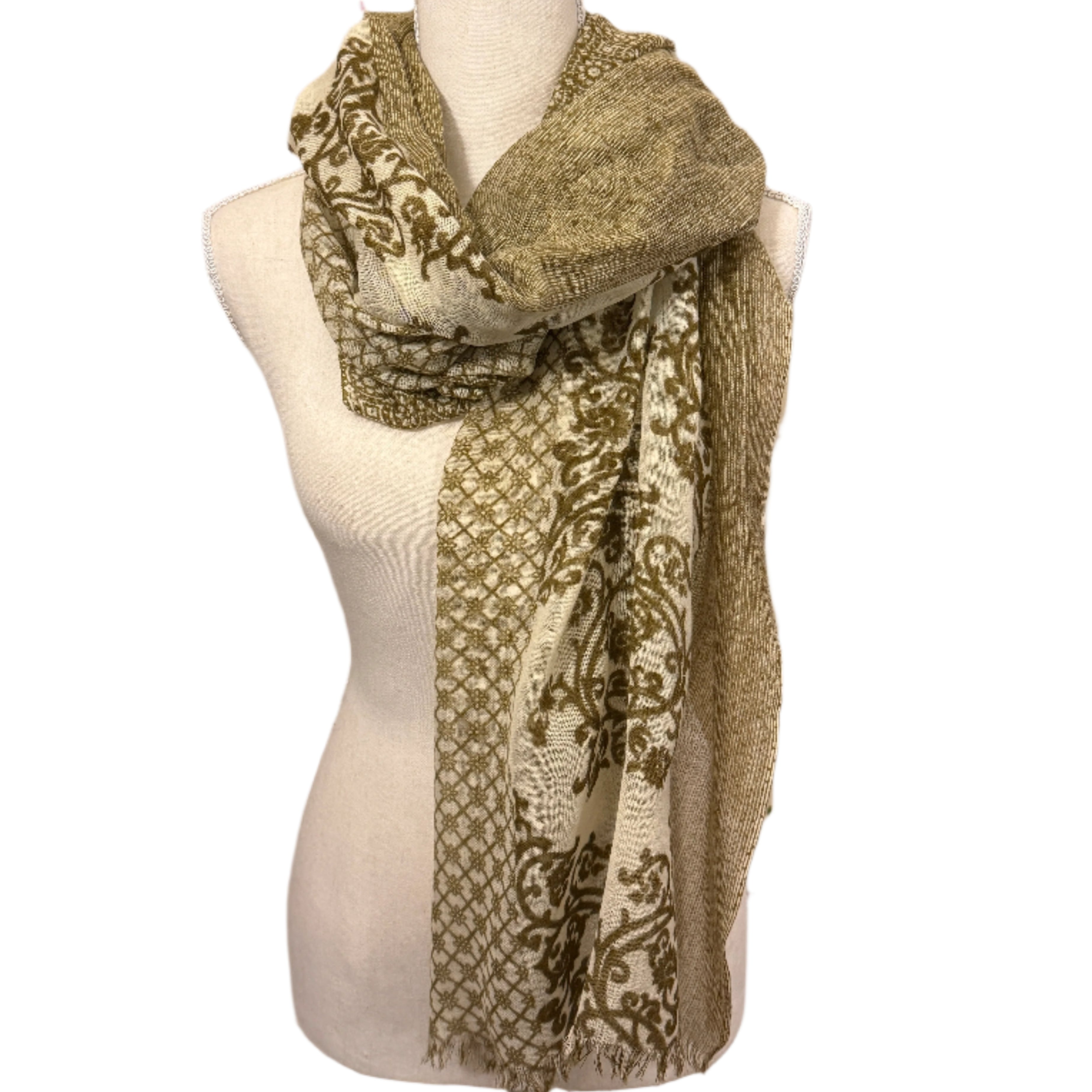 Handmade Light Wool Chocolate Scarf India