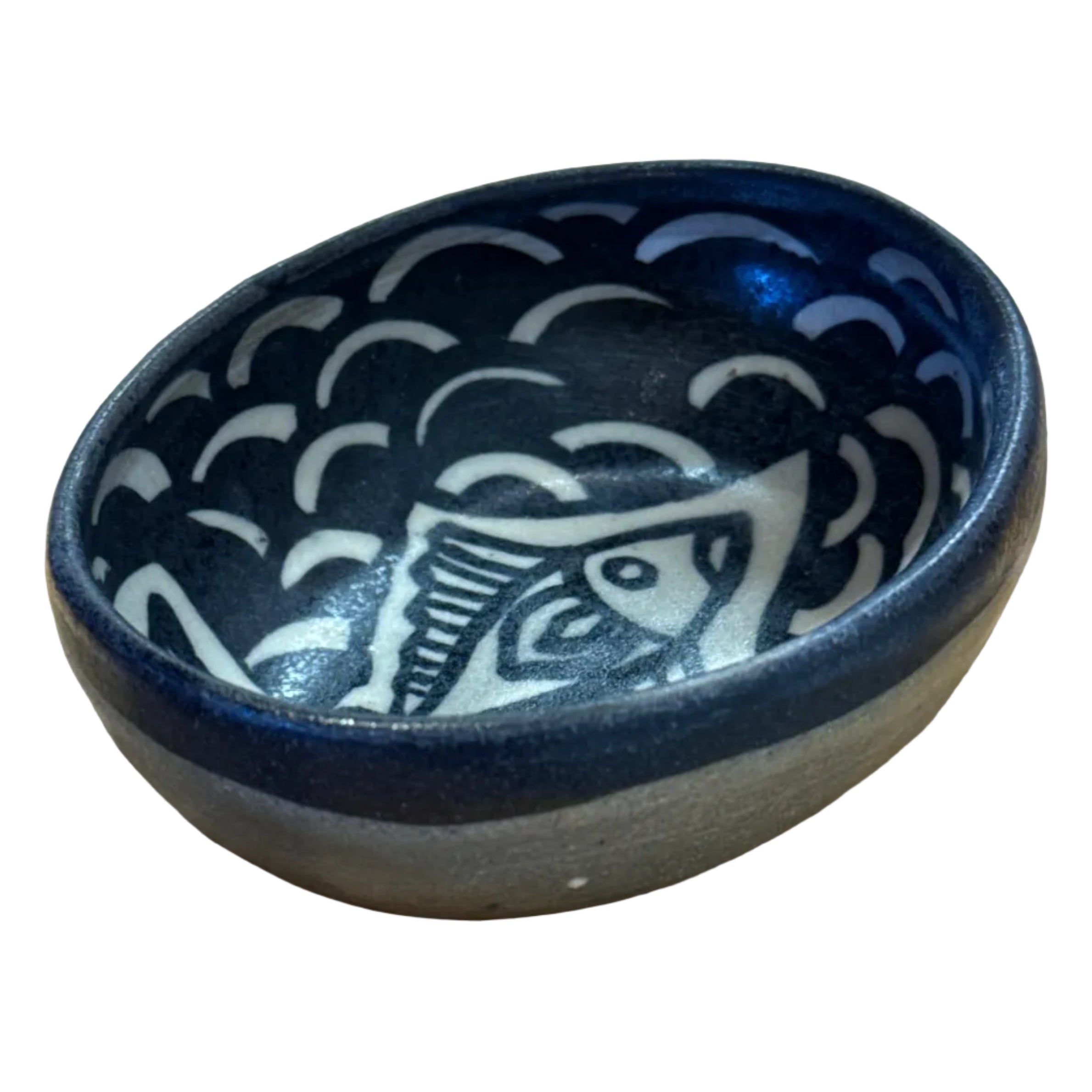 Handmade Small Fish Ceramic Bowl Mexico