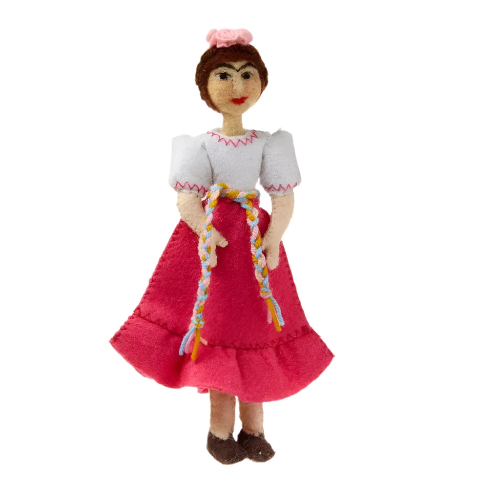 Strong Women Felt Ornament - Frida Kahlo