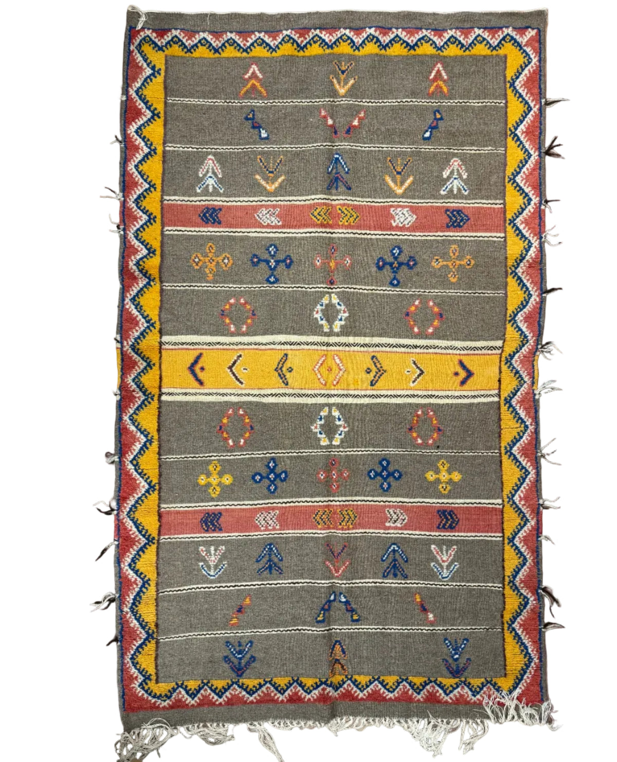 Handwoven Ait Abdellah Warm Rug Morocco (4x7.5)