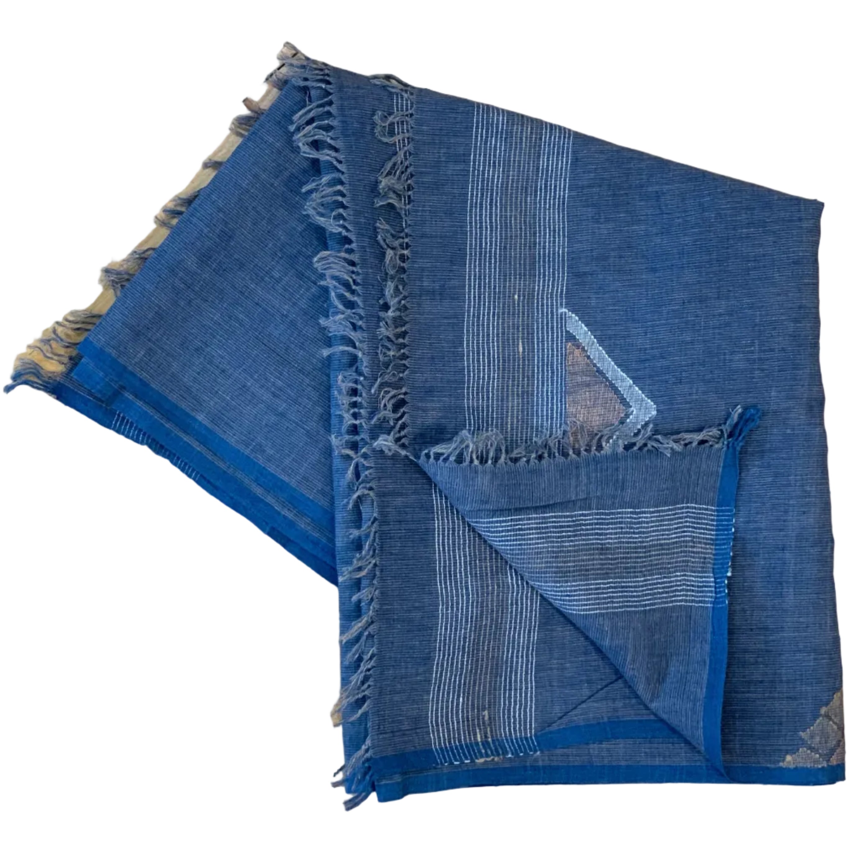 Handwoven Jamdani Diamond Cotton Scarf India