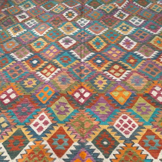 Handwoven Wool Kilim Extra Large Rug Afghanistan (8x11) - 020