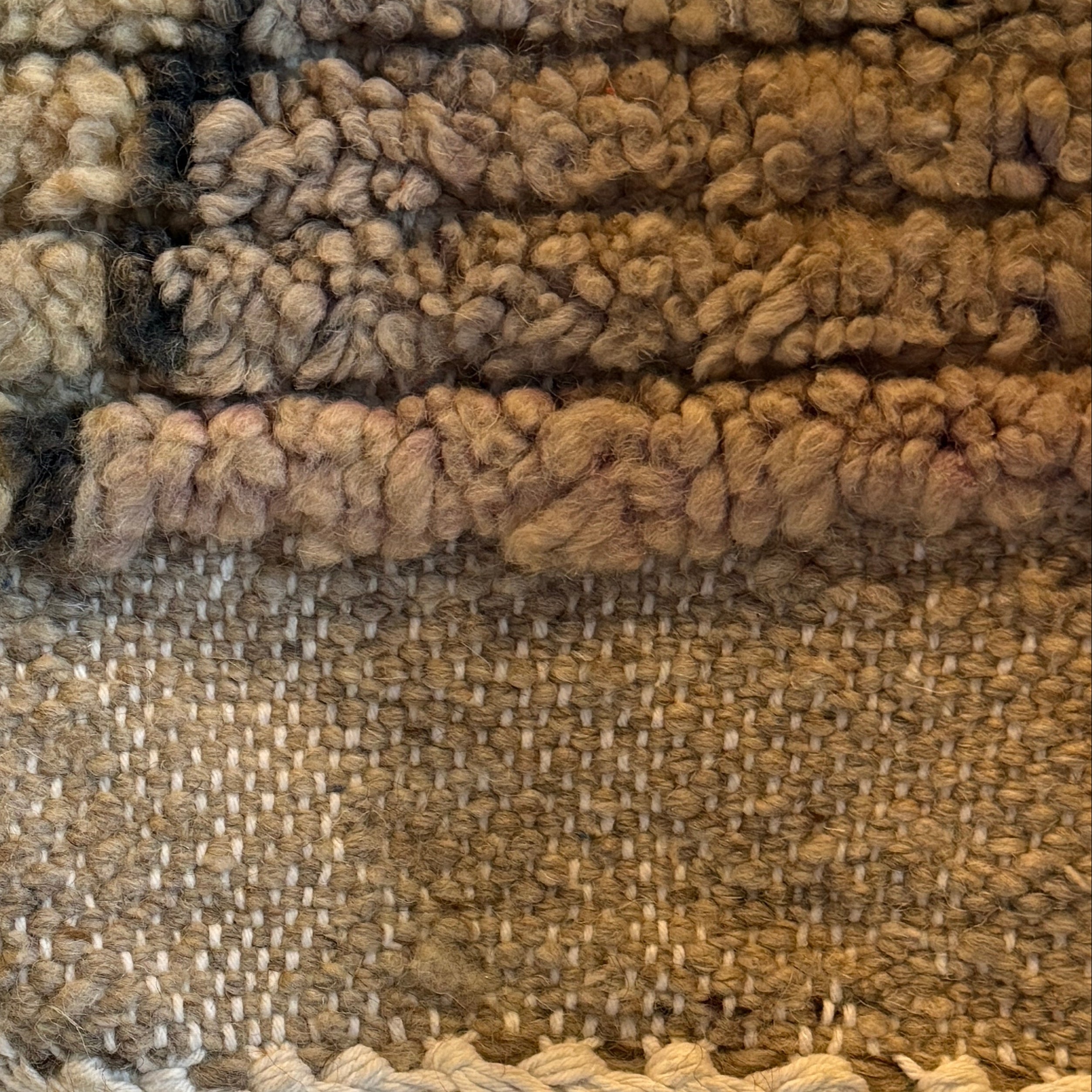 Handwoven Boujaad Wave Wool Rug Morocco (54" x 94")