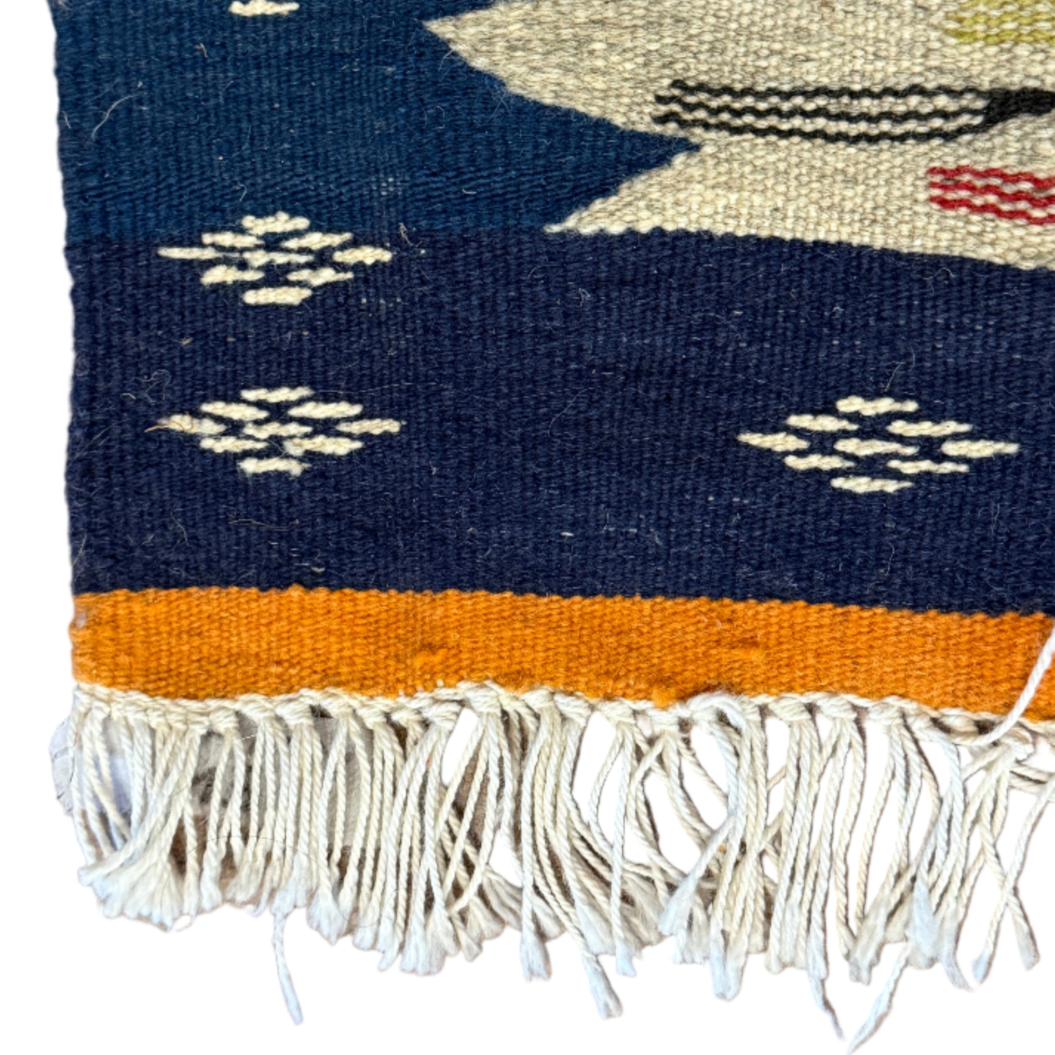 Handwoven Kharita Map Tapestry Wool Rug Morocco - Warm (57" x 100")