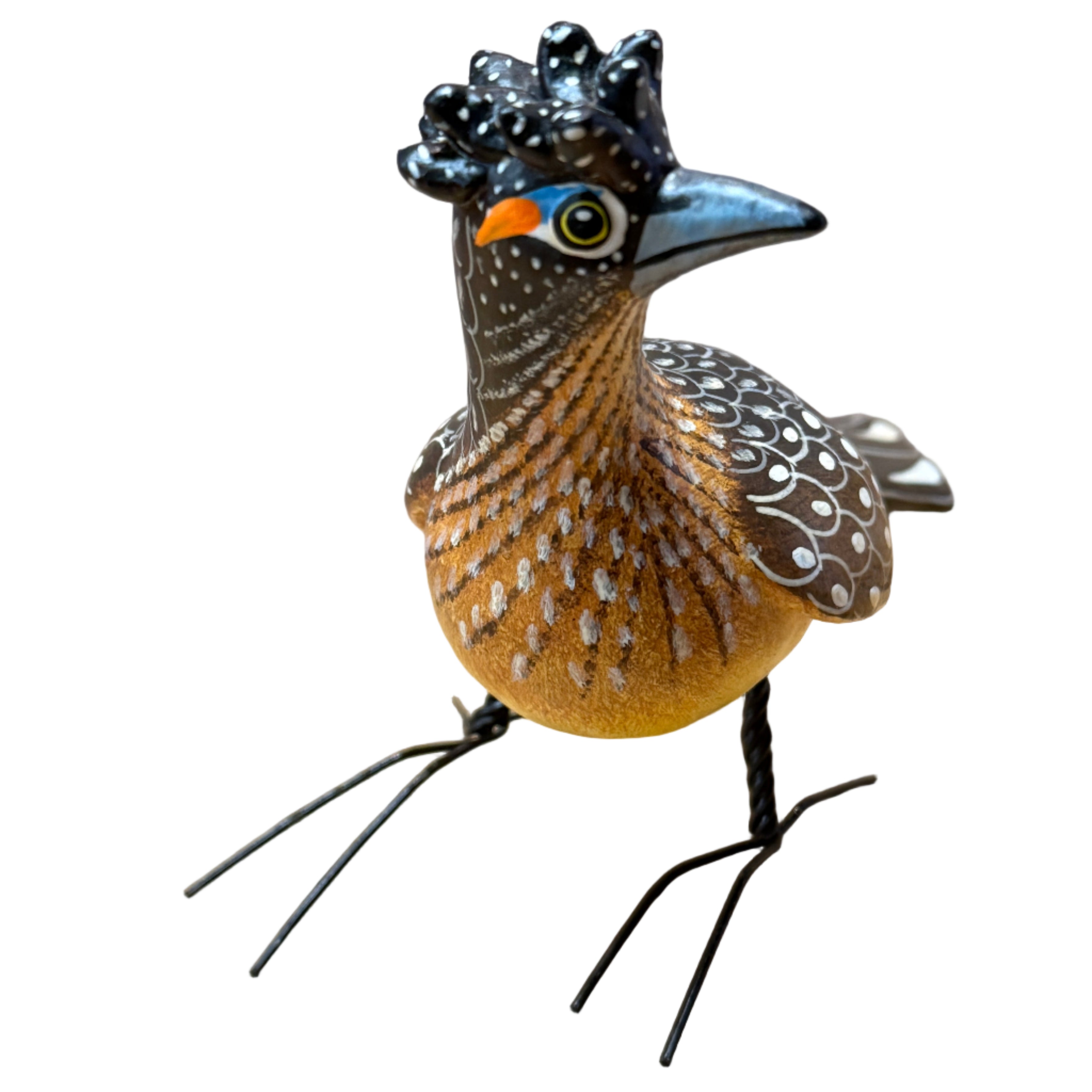 Road Runner Painted Ceramic Bird Guatemala