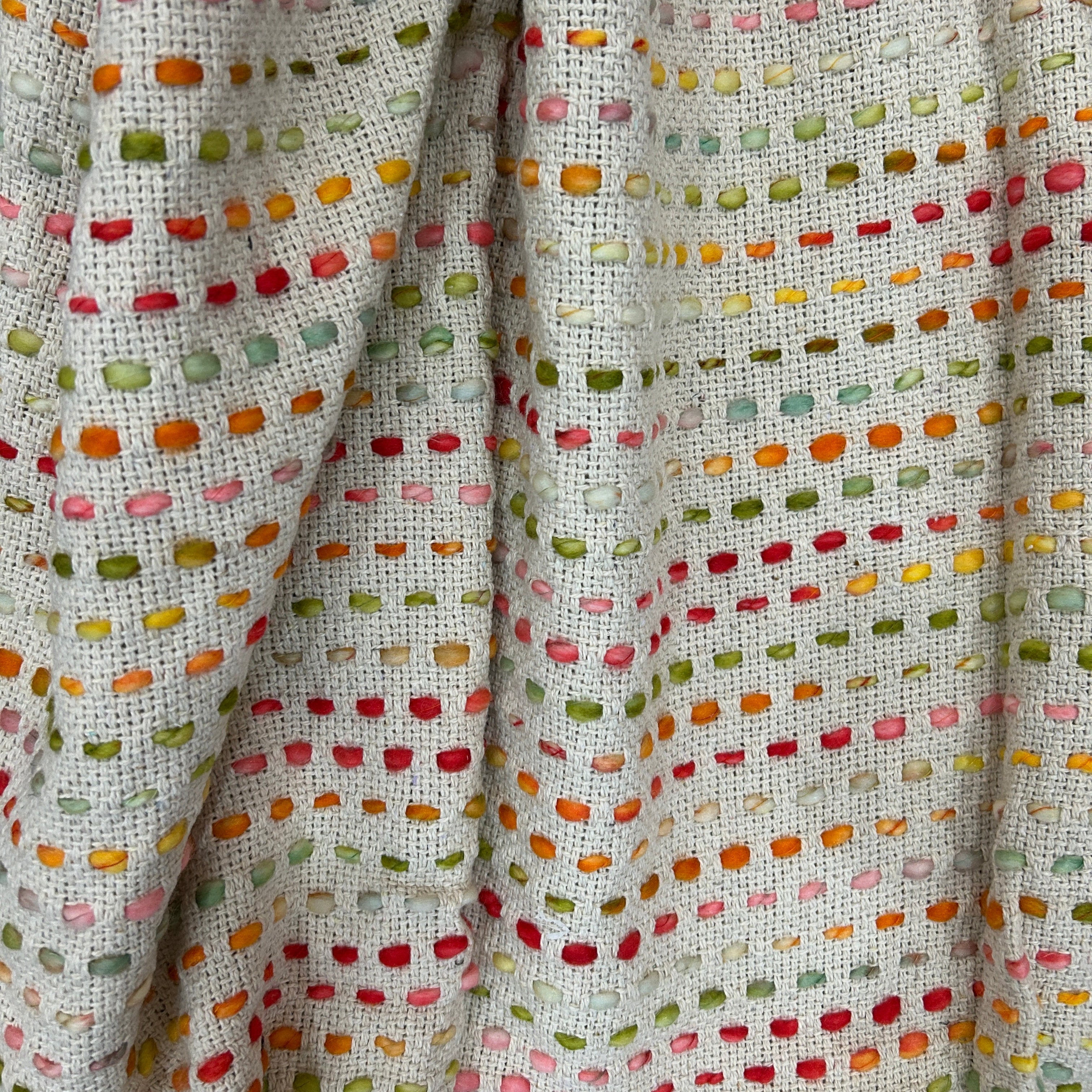 Handwoven Recycled Cotton Multicolor Throw India
