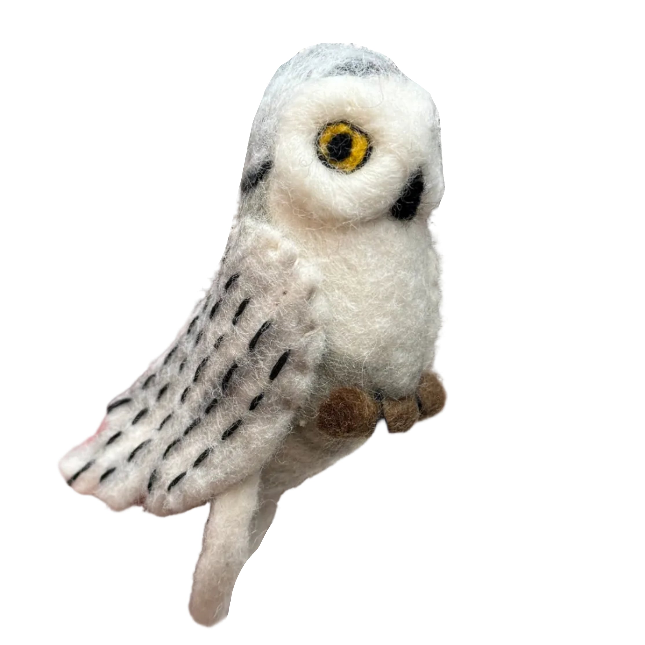 Handmade Wool Felt Owl Bird Collection Nepal