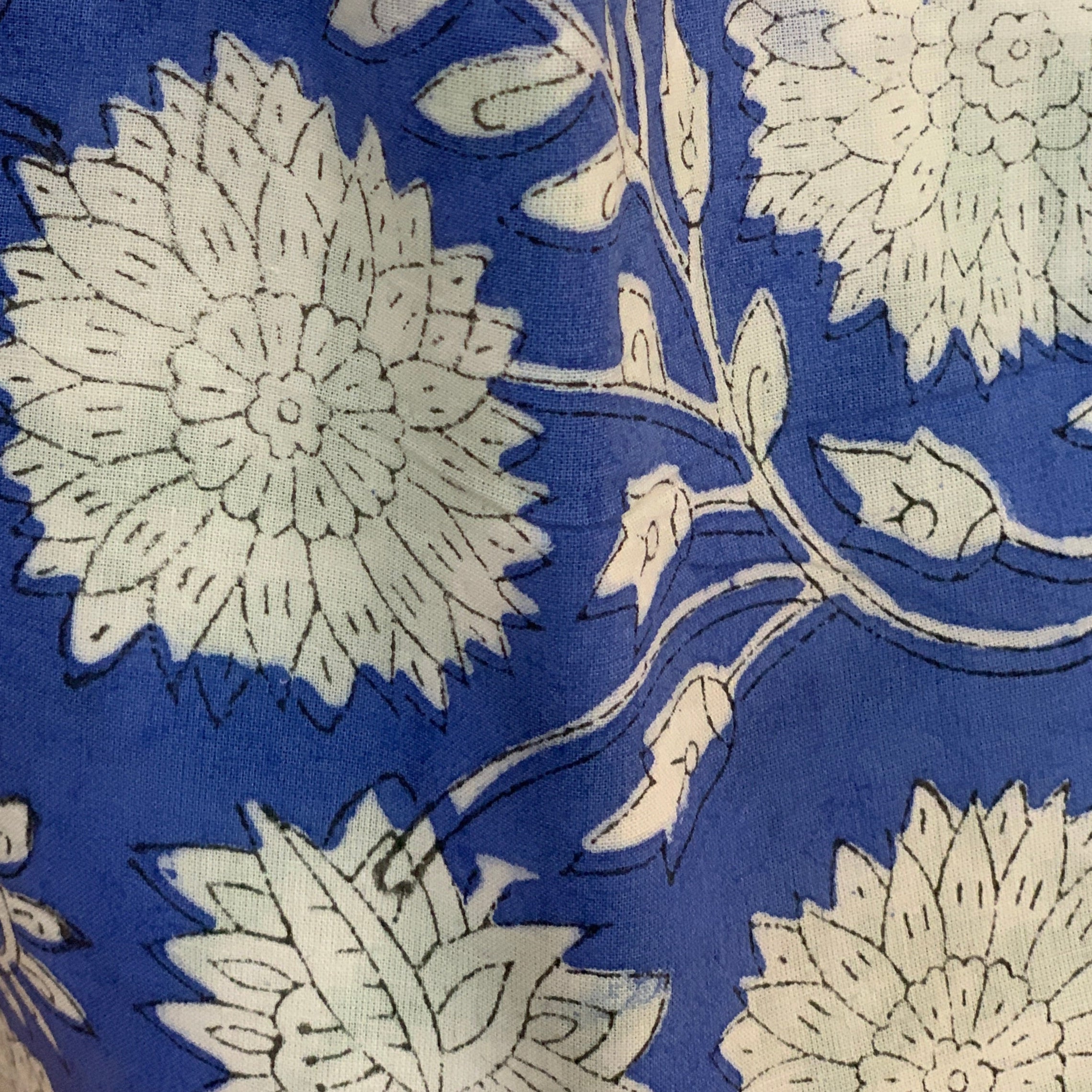 Handmade Block Printed Blue & Green Reversible Apron India