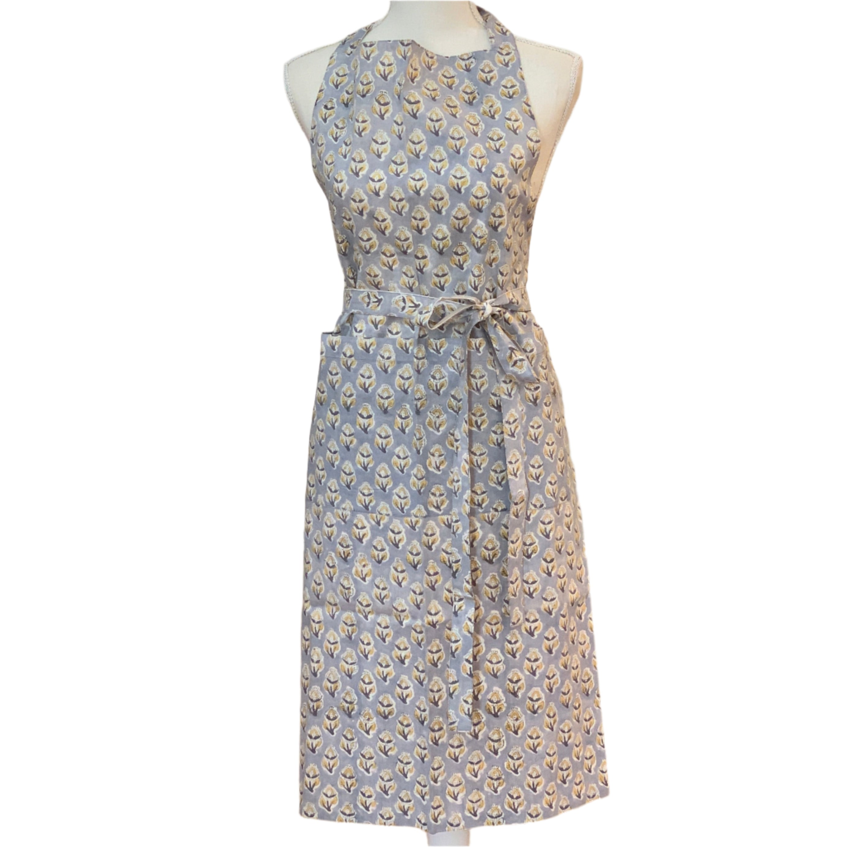 Handmade Block Printed Light Reversible Apron India