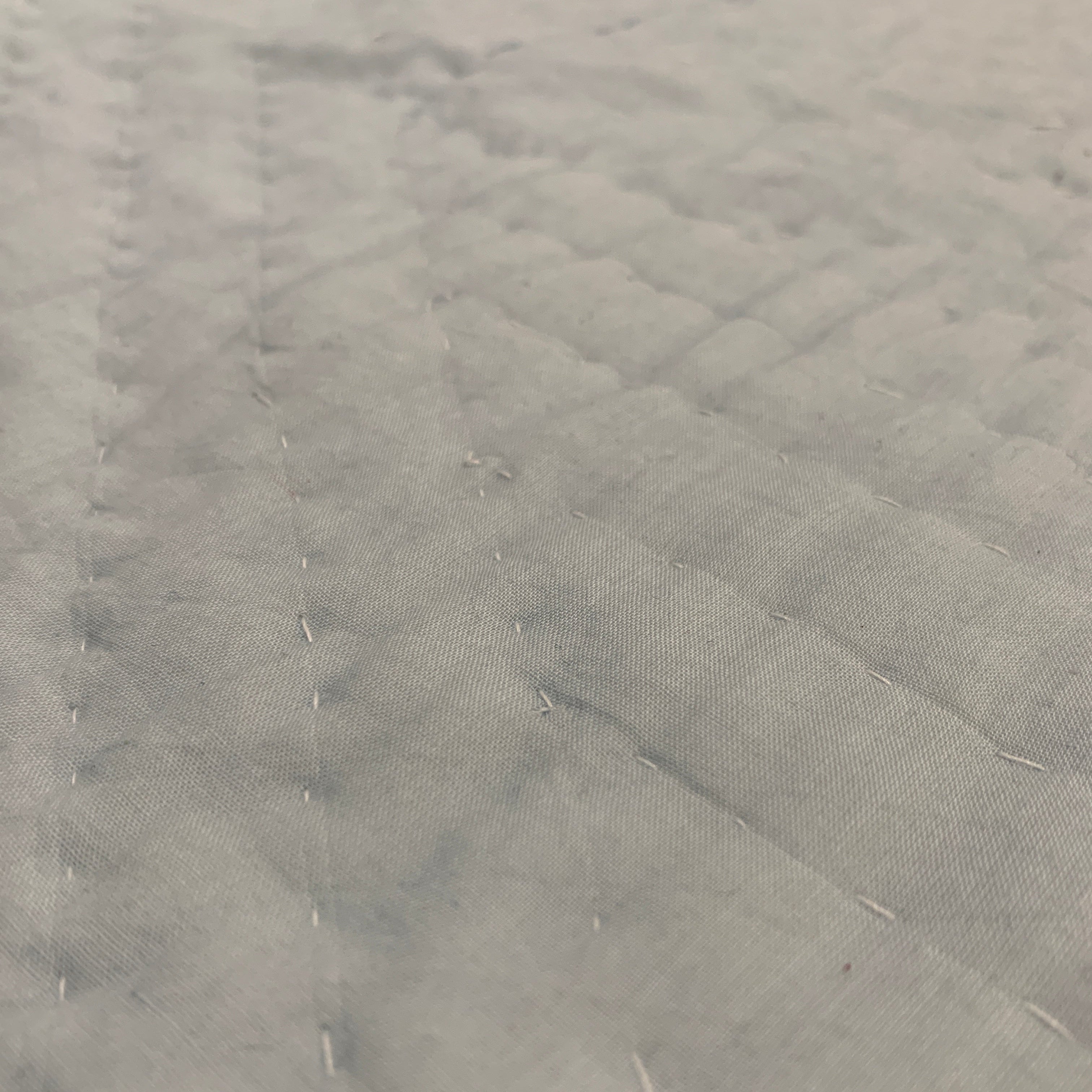 Hand Stitched Light Blue Cotton Quilt King India