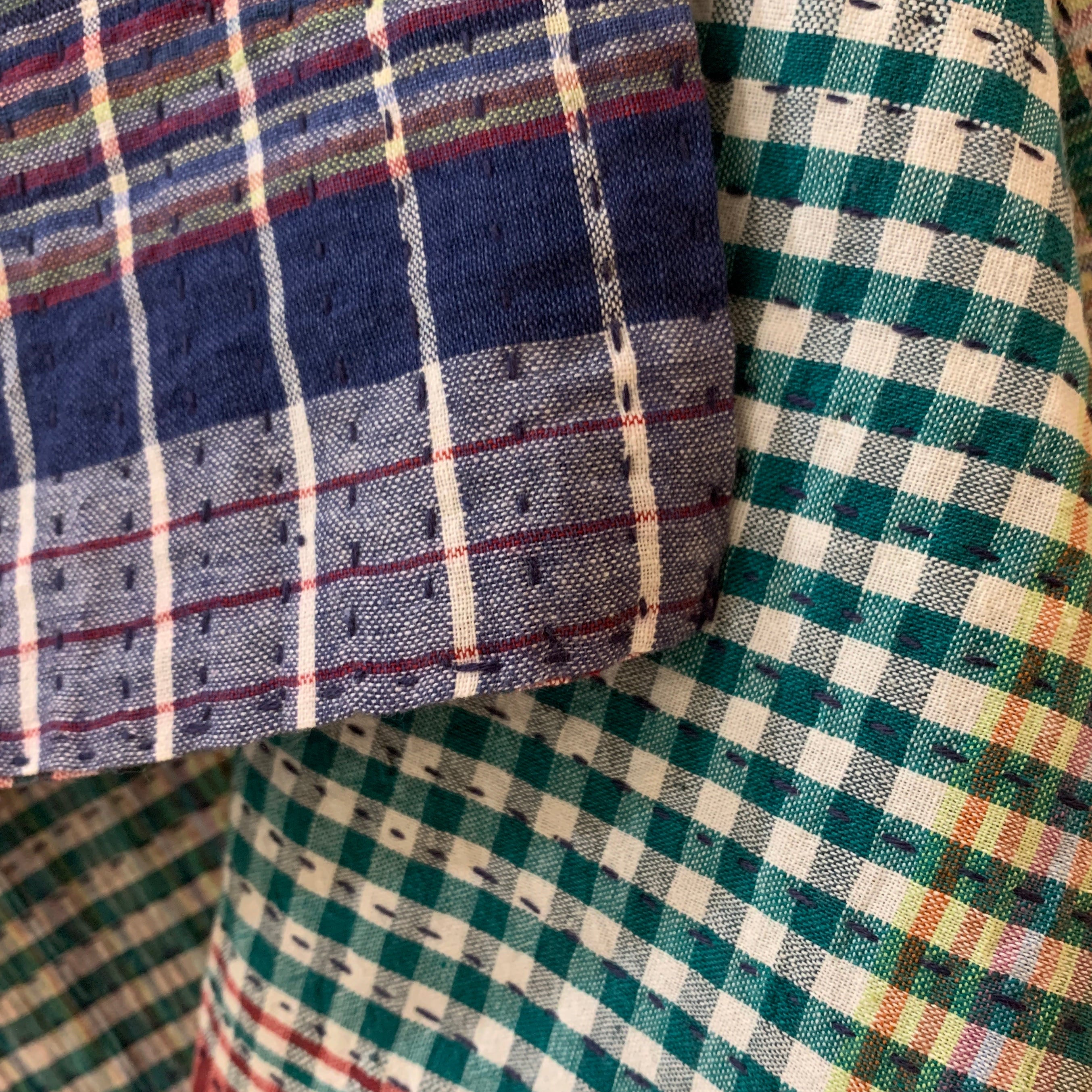 Handmade Stitched Red Cotton Traditional Gamcha Towel India