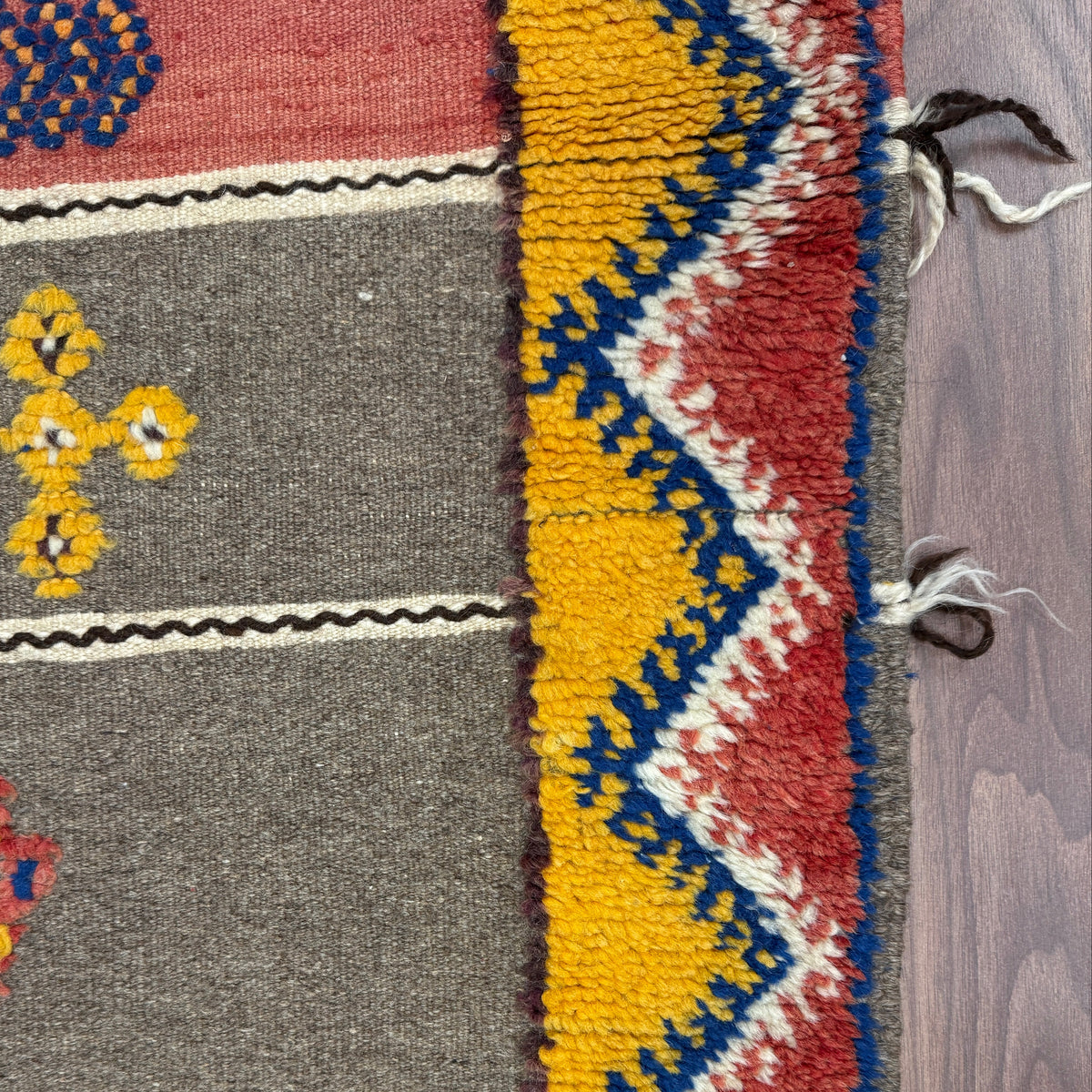 Handwoven Ait Abdellah Warm Rug Morocco (4x7.5)