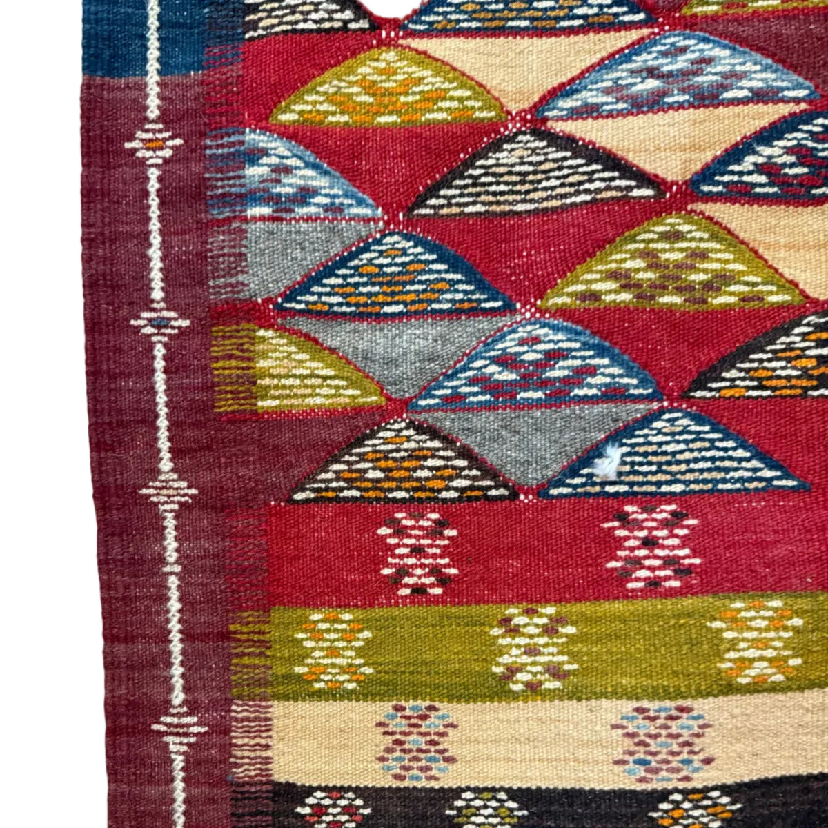 Handwoven Kharita Map Tapestry Wool Rug Morocco (6x9)