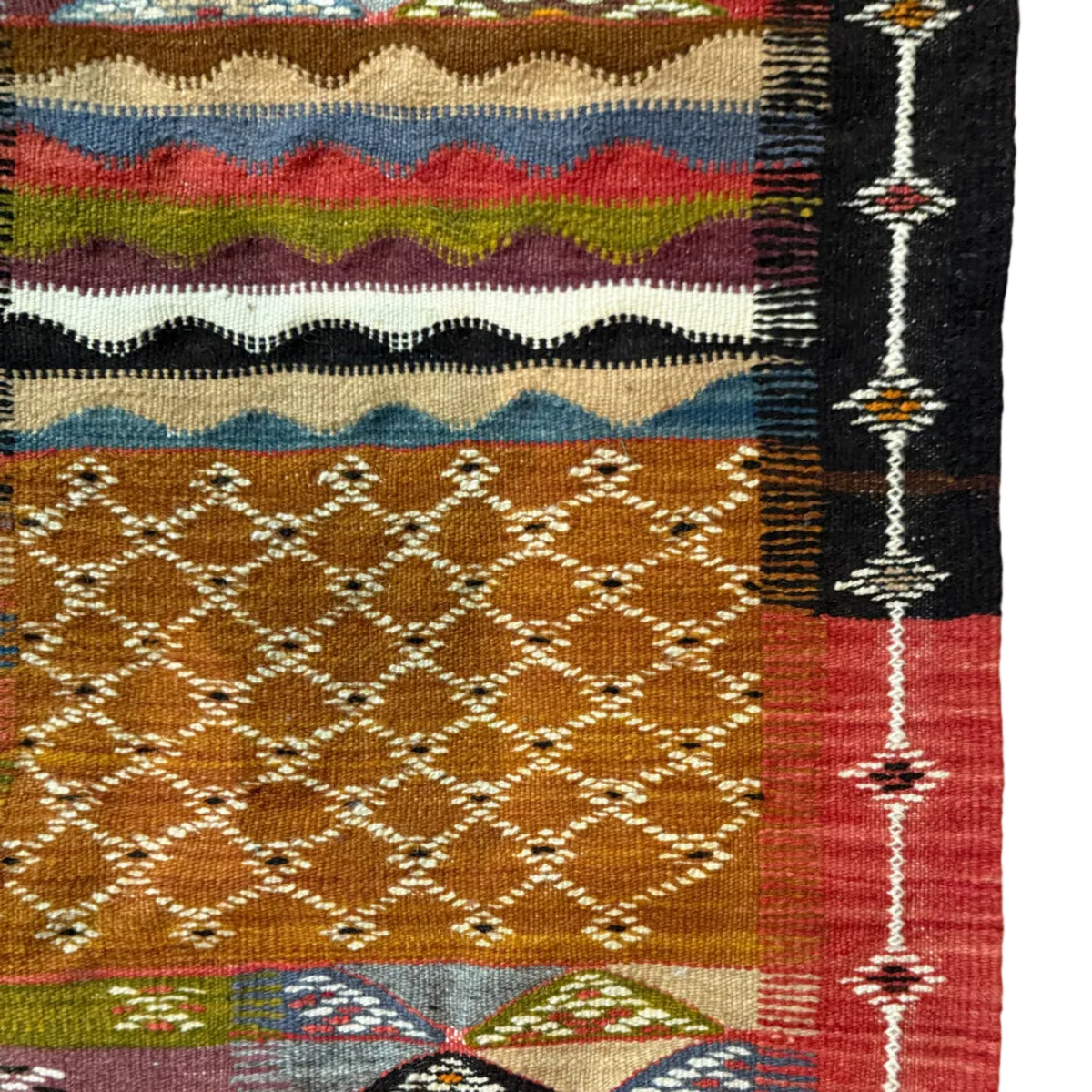 Handwoven Kharita Map Tapestry Wool Rug Morocco (6x9)