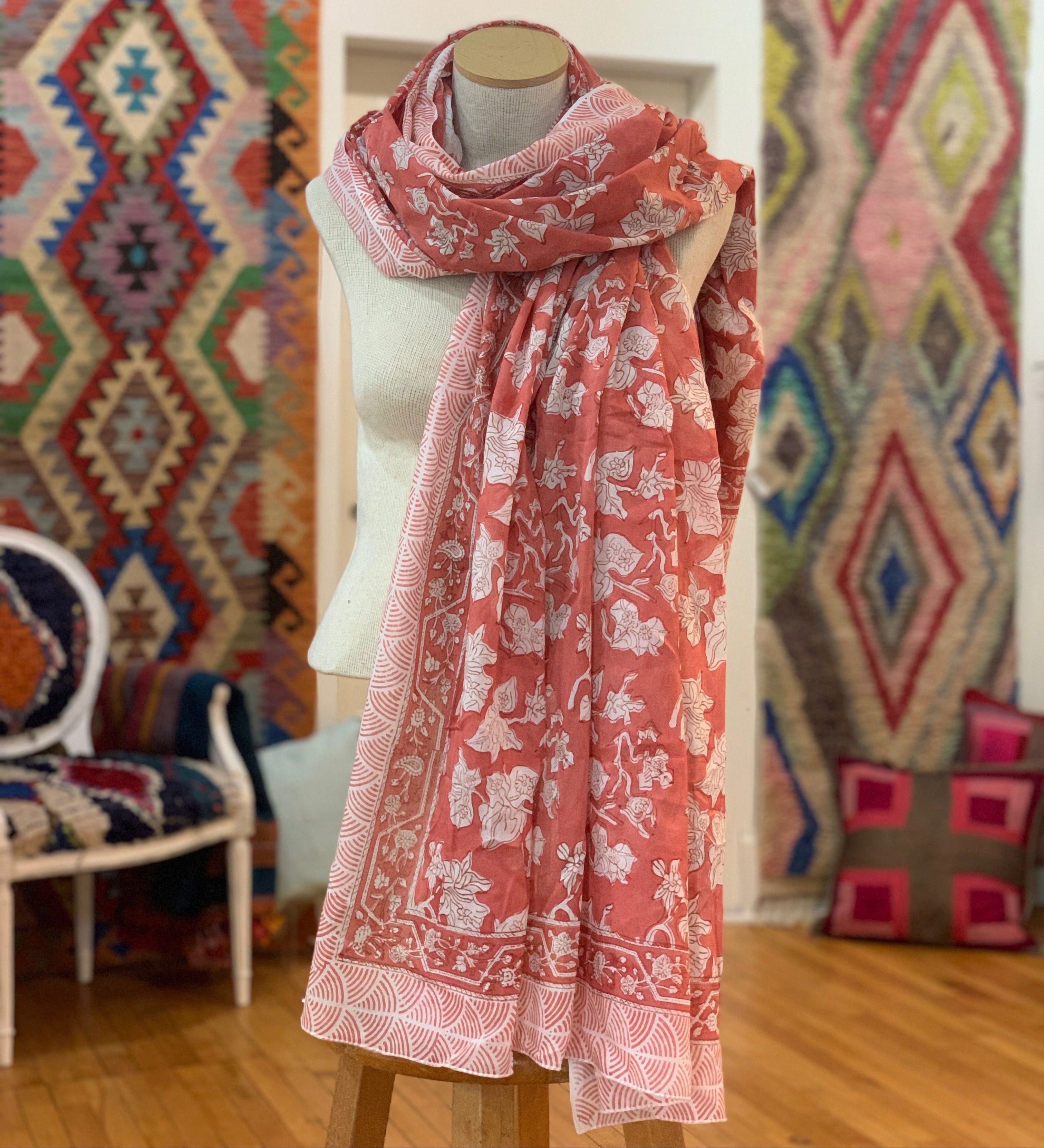 15th Anniversary Block Printed Scarf India
