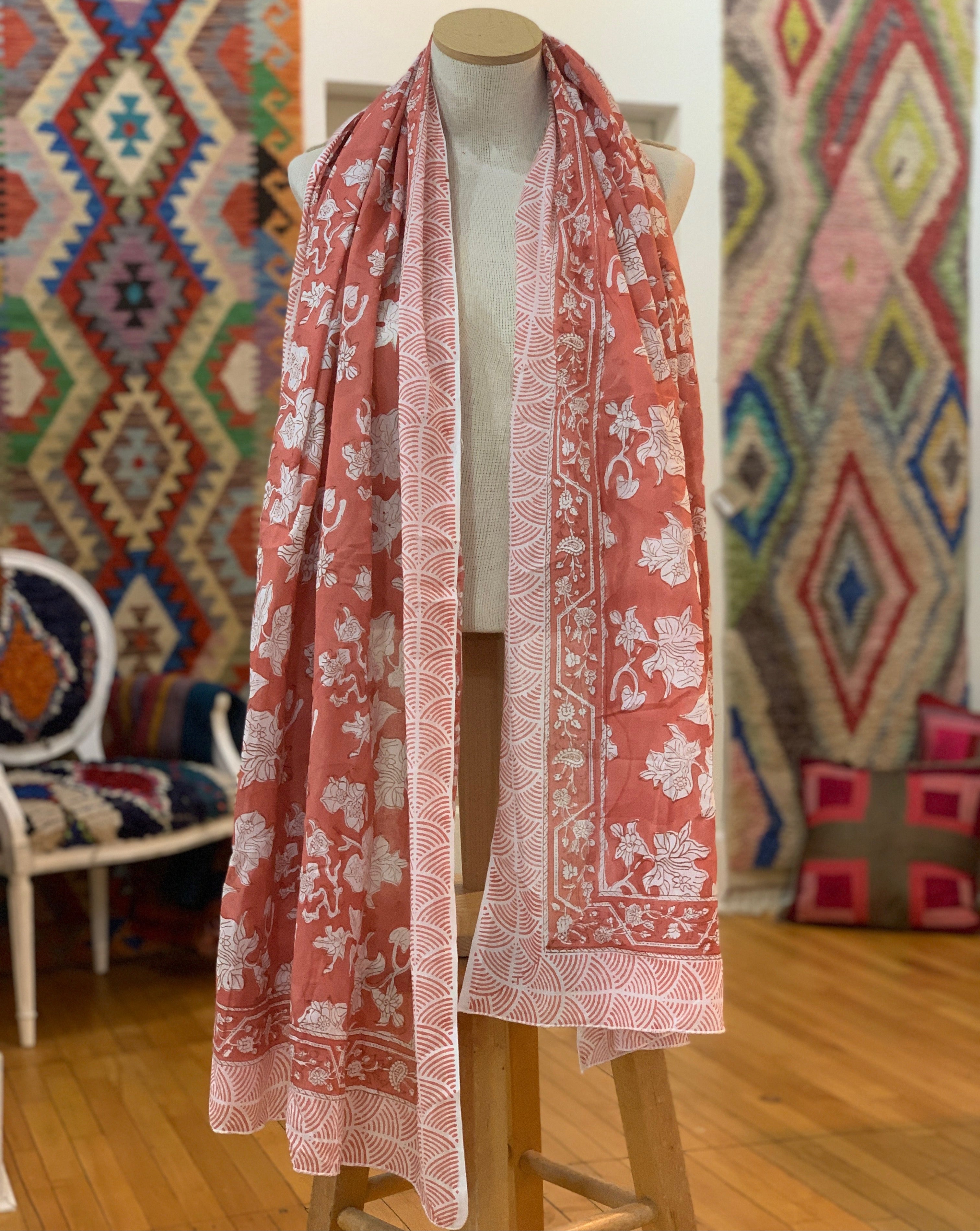 15th Anniversary Block Printed Scarf India