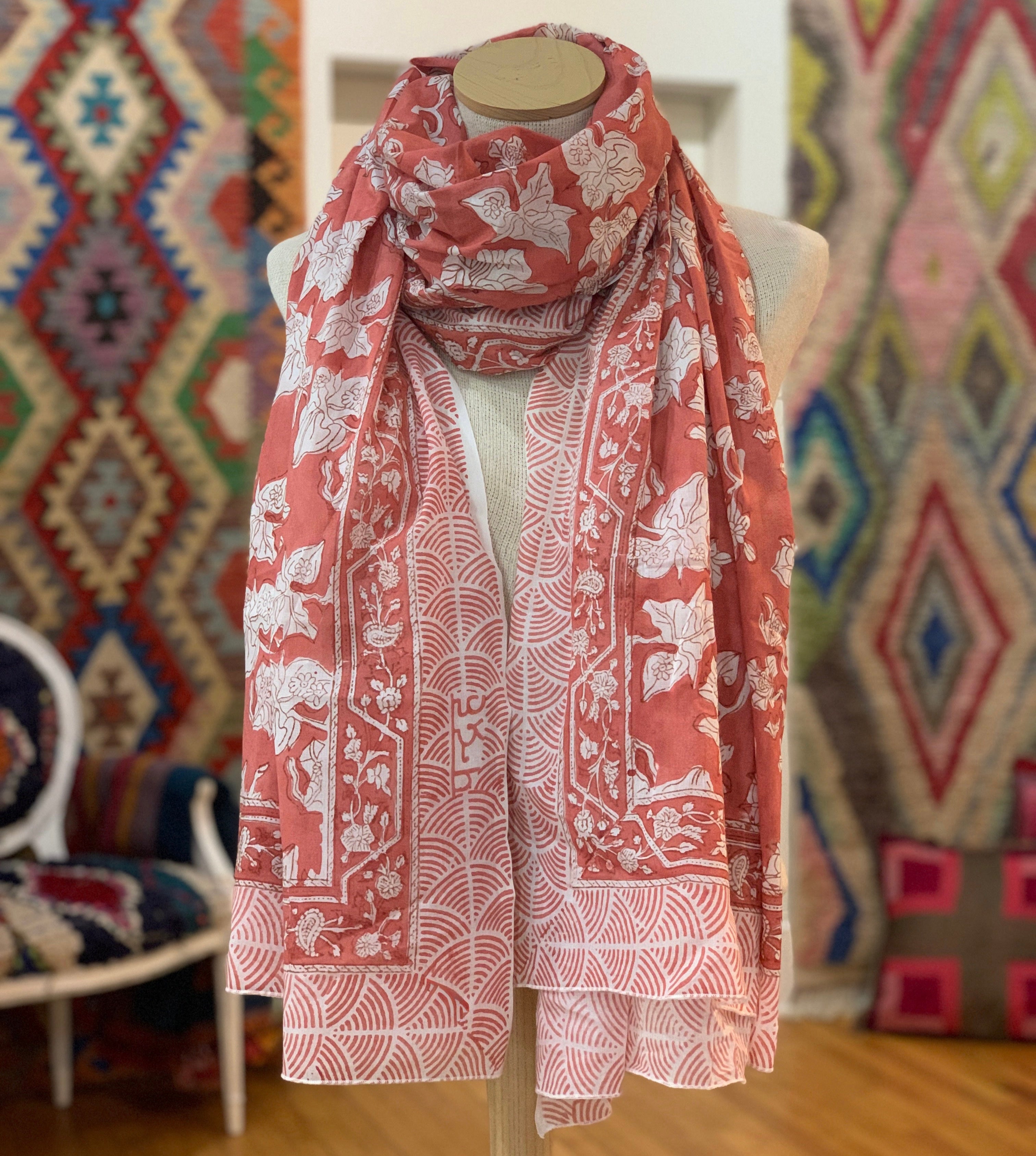15th Anniversary Block Printed Scarf India
