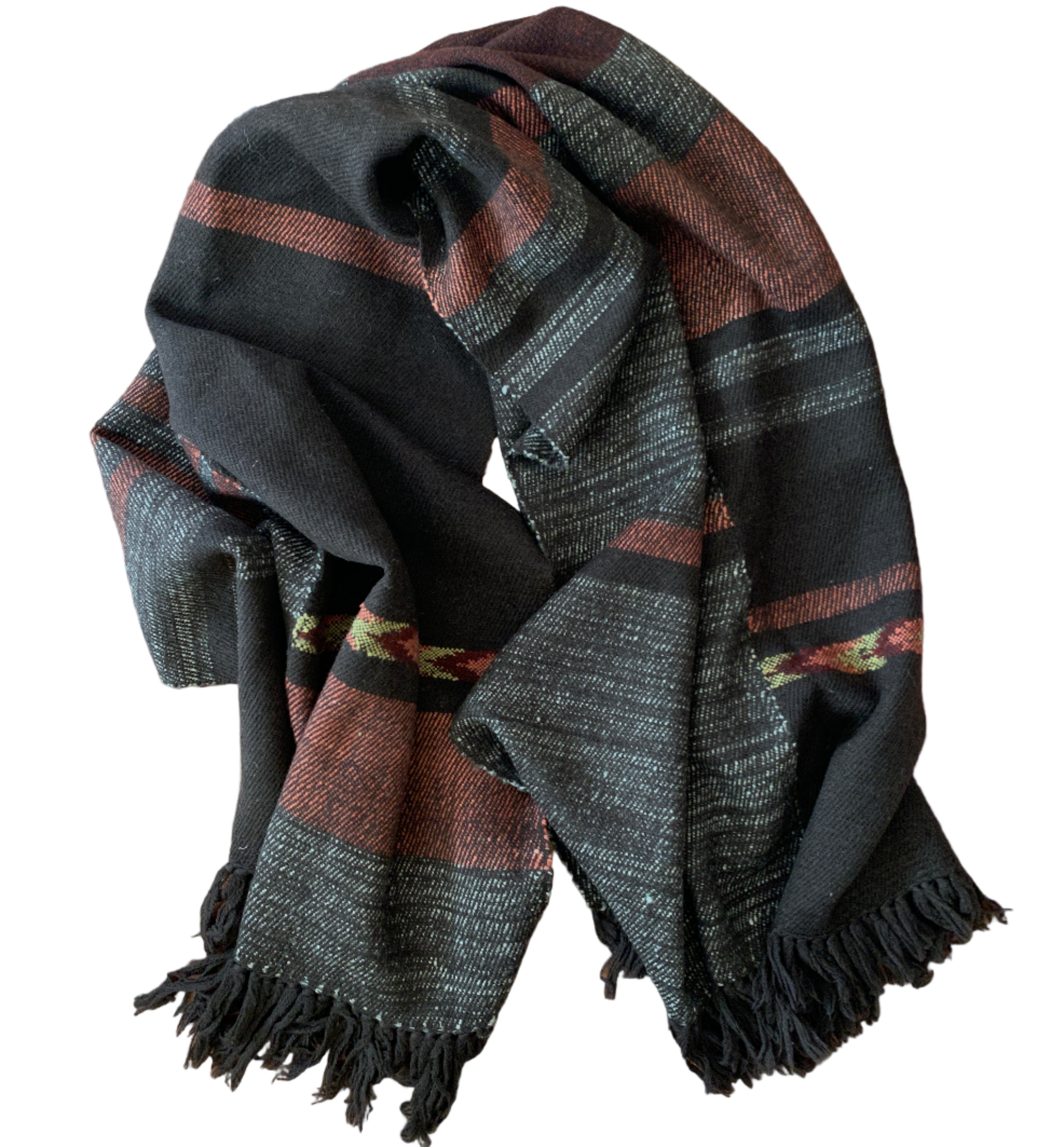 Handwoven Himalayan Wool Chocolate Throw India