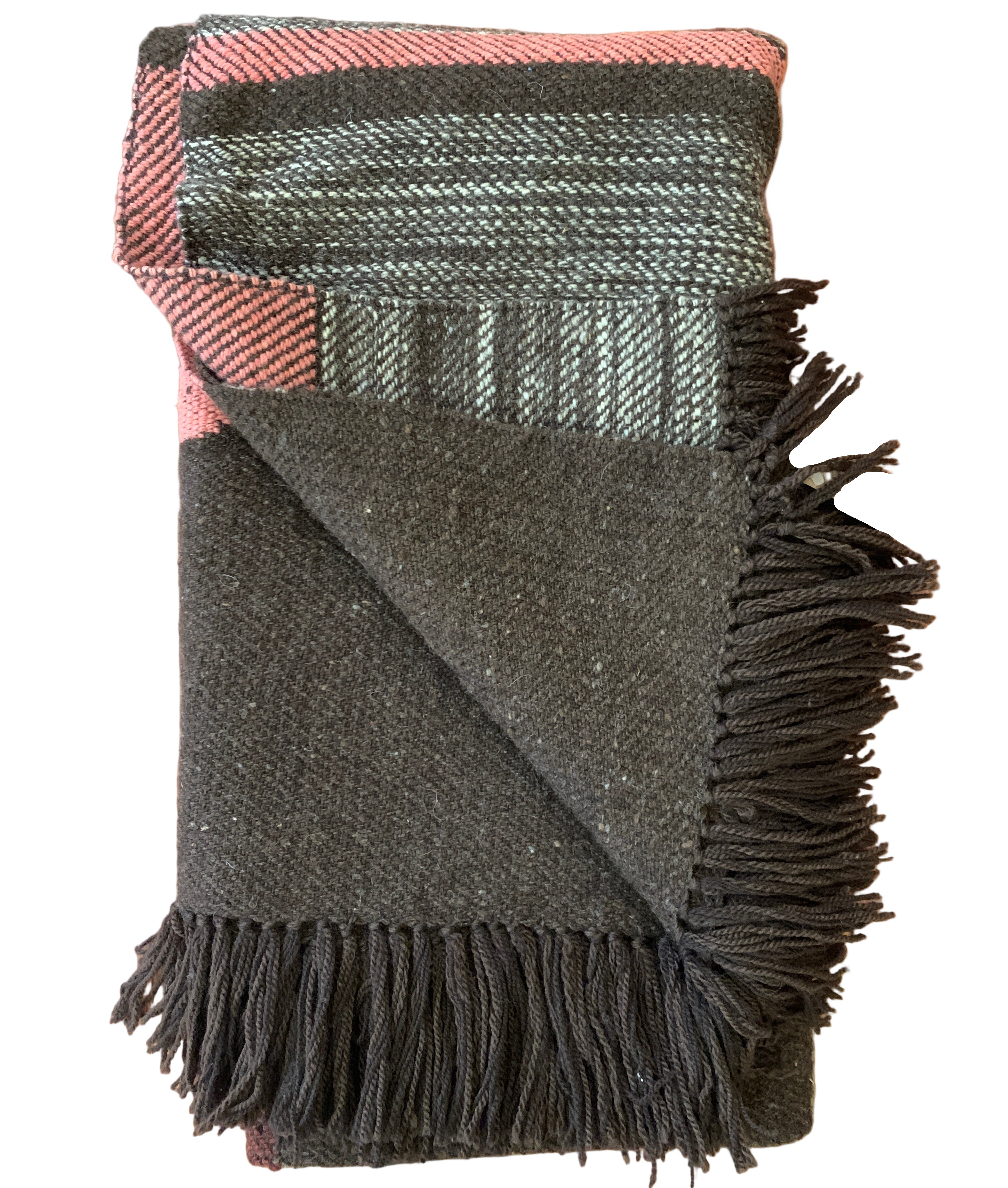 Handwoven Himalayan Wool Pink Throw India