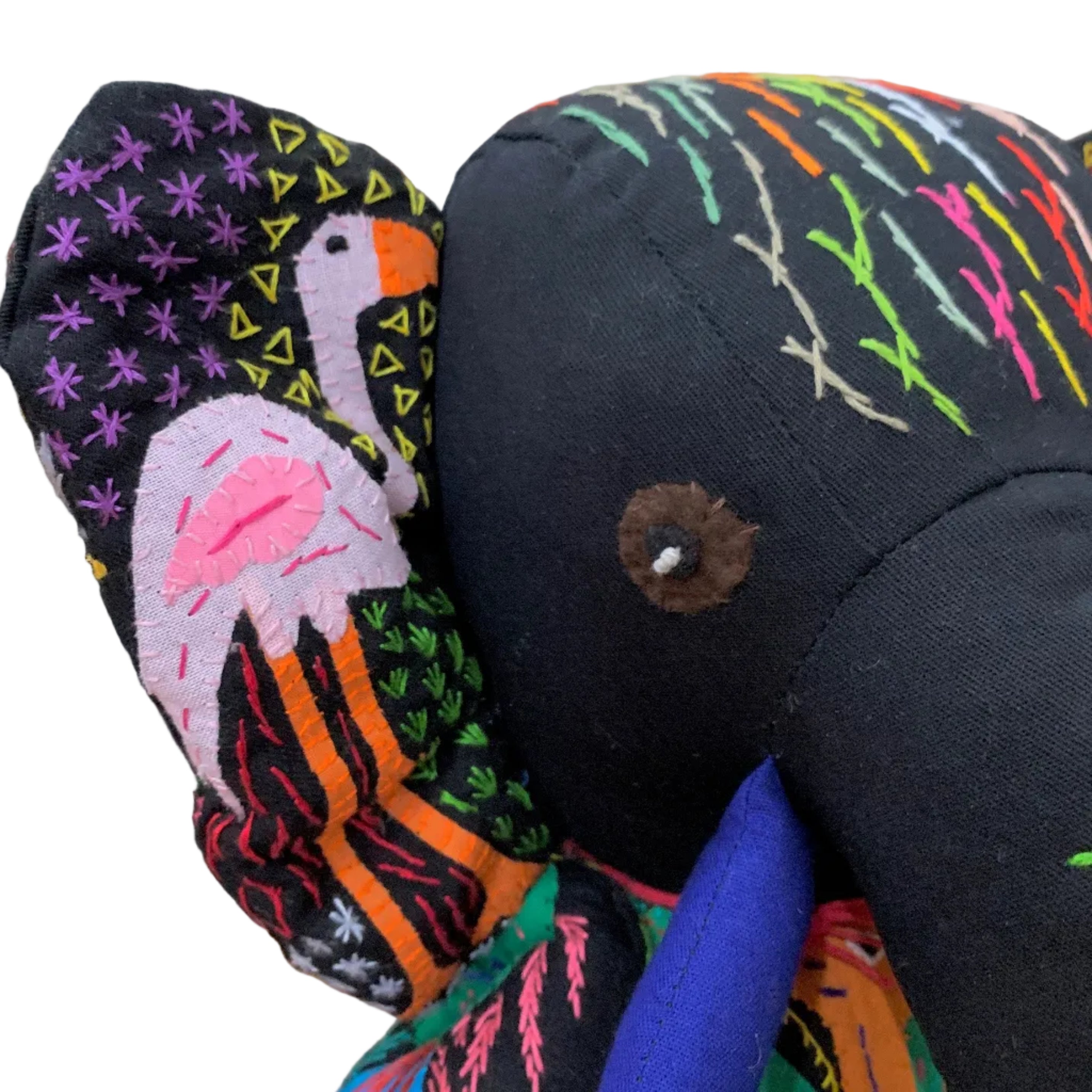 Embroidered Black Elephant South Africa