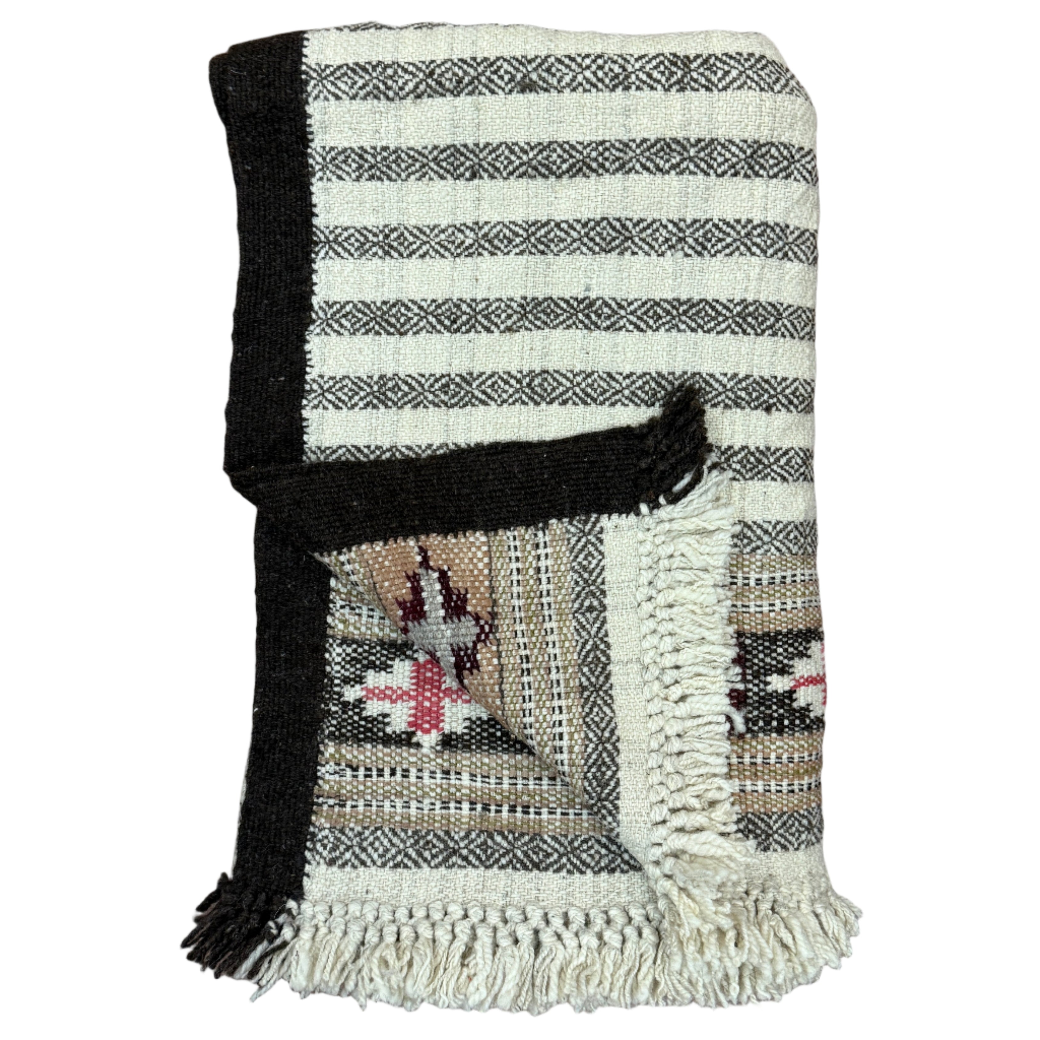 Handwoven Himalayan Wool Lines Throw India