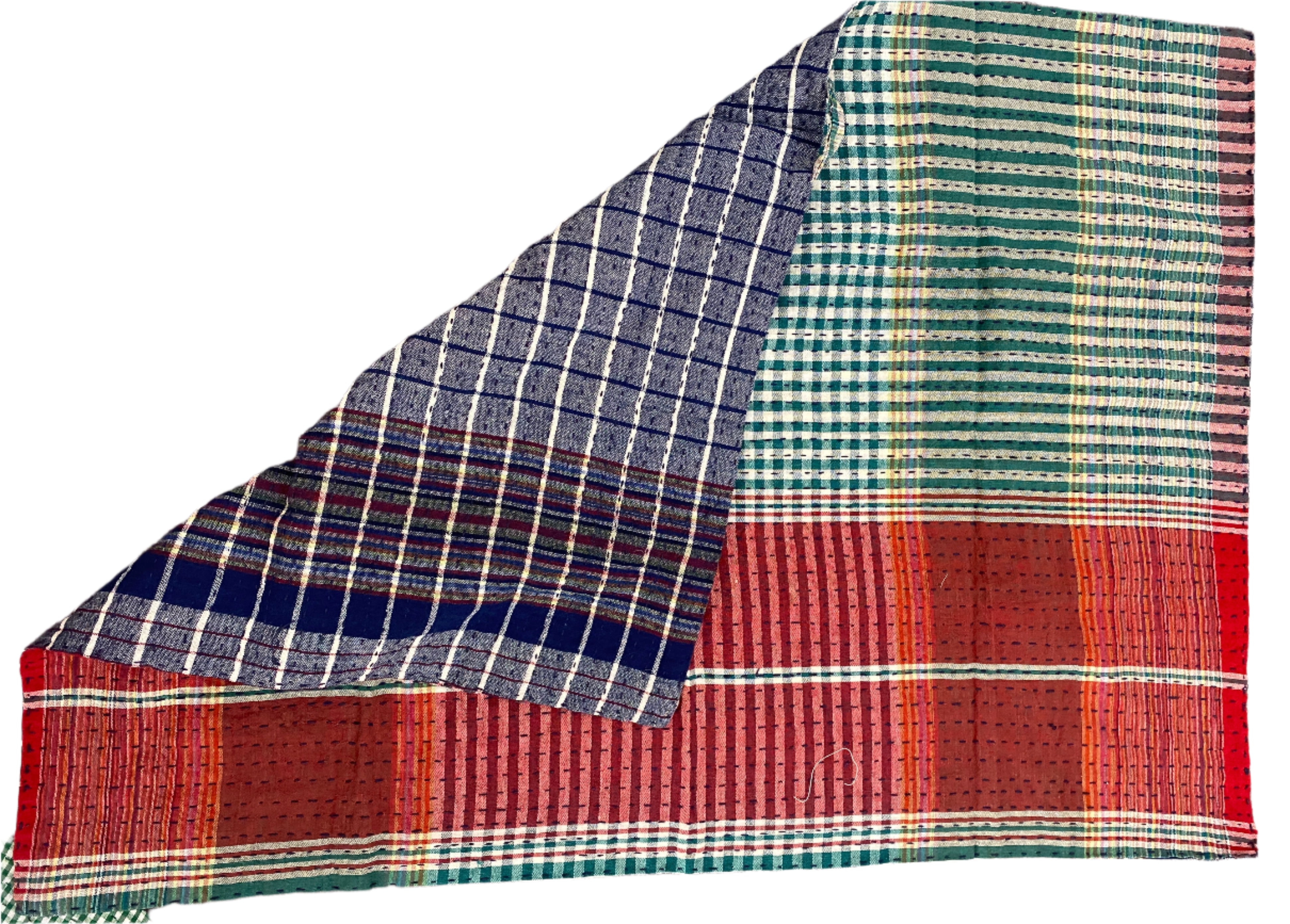 Handmade Stitched Red Cotton Traditional Gamcha Towel India